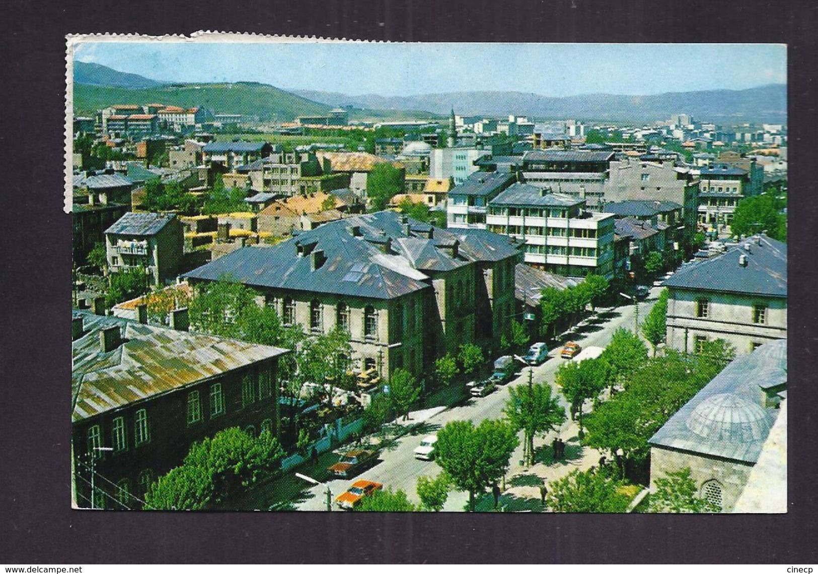 CPSM TURQUIE - ERZURUM - TB PLAN Aérien D'une Partie De La Ville + TB PLAN Intérieur Avec Détails + TB Verso Timbres - Turchia