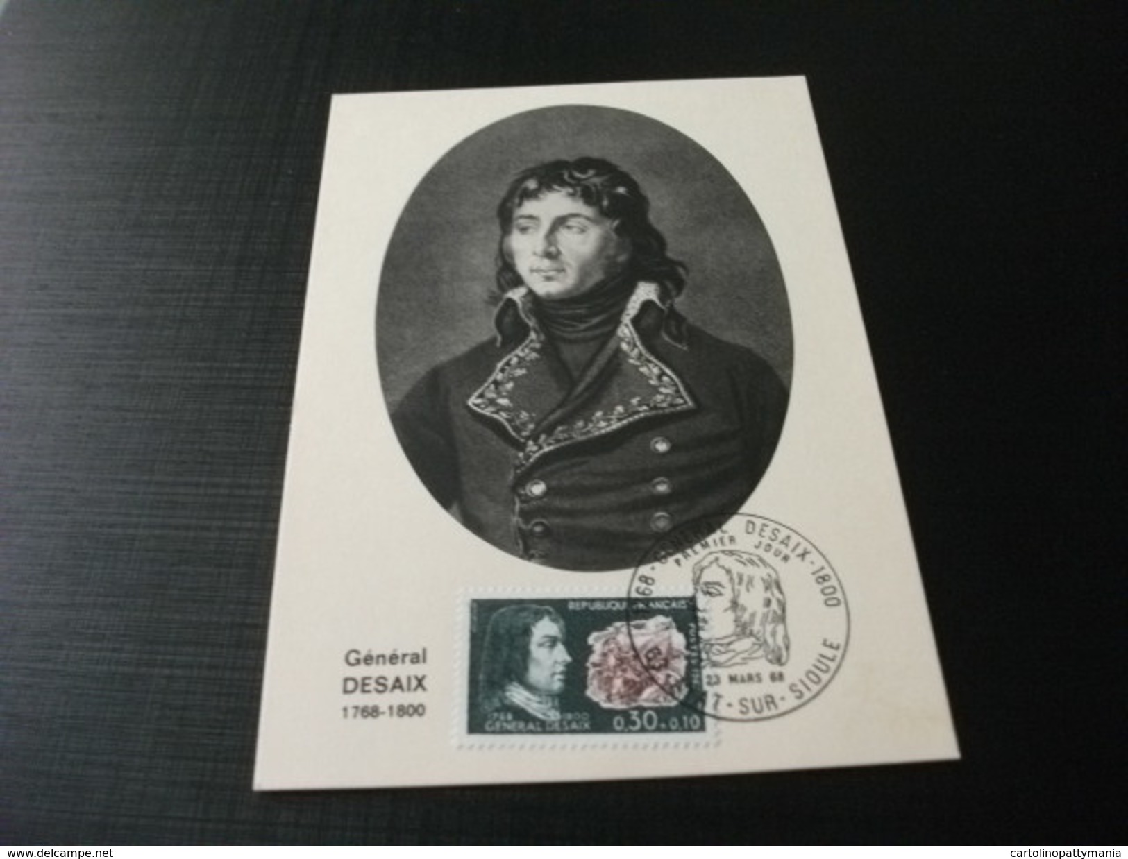 CARTOLINA POSTALE MAXIMUM GENERAL DESAIX  FRANCIA - Uomini Politici E Militari