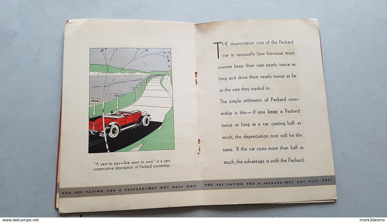 Packard Auto 1929 Depliant Brochure Originale Auto - Genuine Car Brochure - KFZ