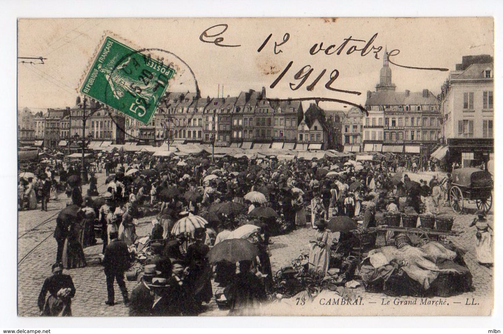 Cpa  73 Cambrai . Le Grand Marché - Cambrai