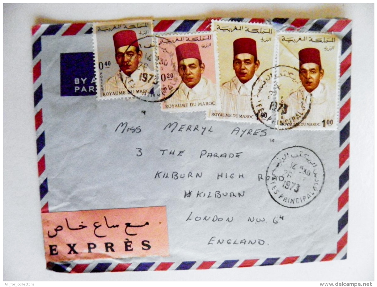 Cover From Morocco Maroc 1973 Expres Label - Morocco (1956-...)