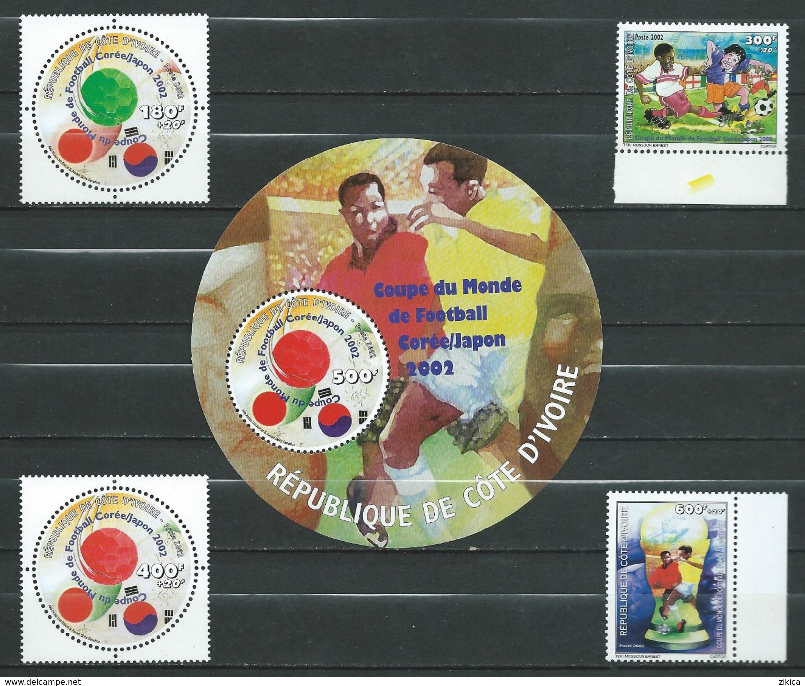 Ivory Coast 2002 Football World Cup - South Korea And Japan.Bl. And Stamps.MNH - Costa D'Avorio (1960-...)