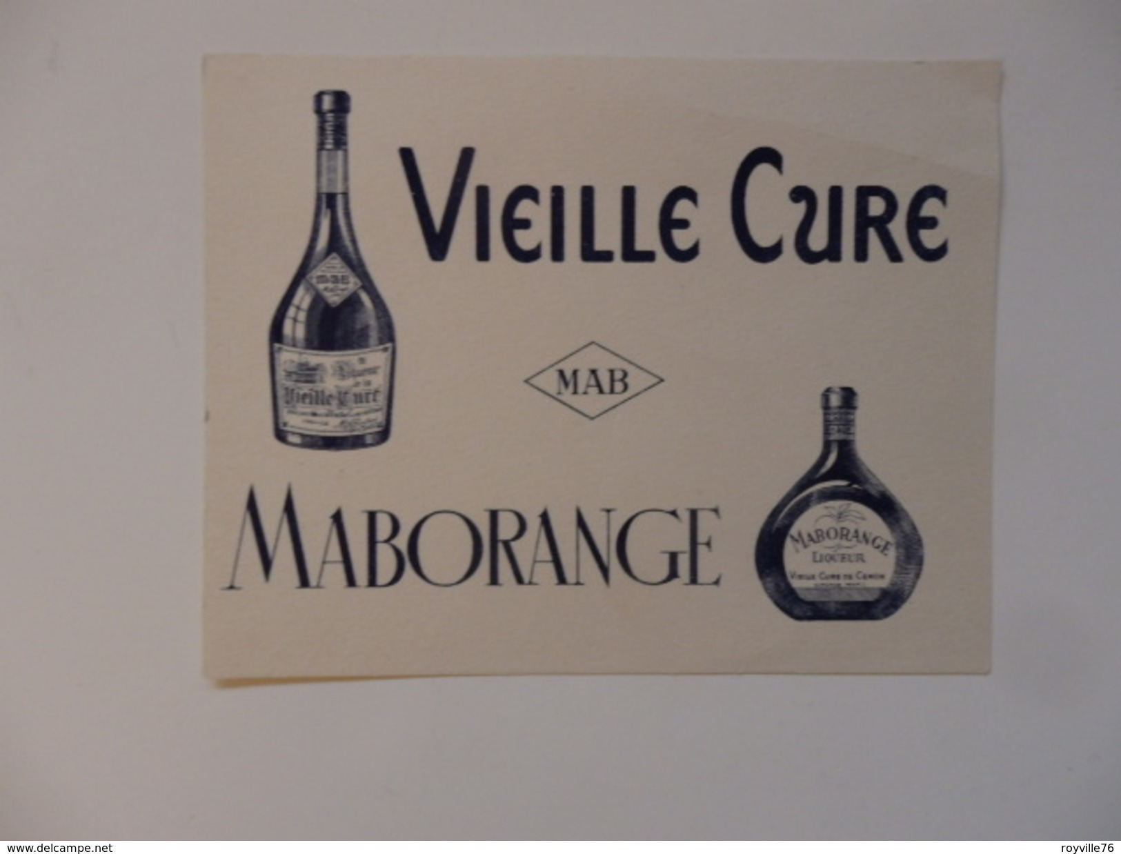 Buvard Liqueur La Vieille Cure Et Malborange. - V