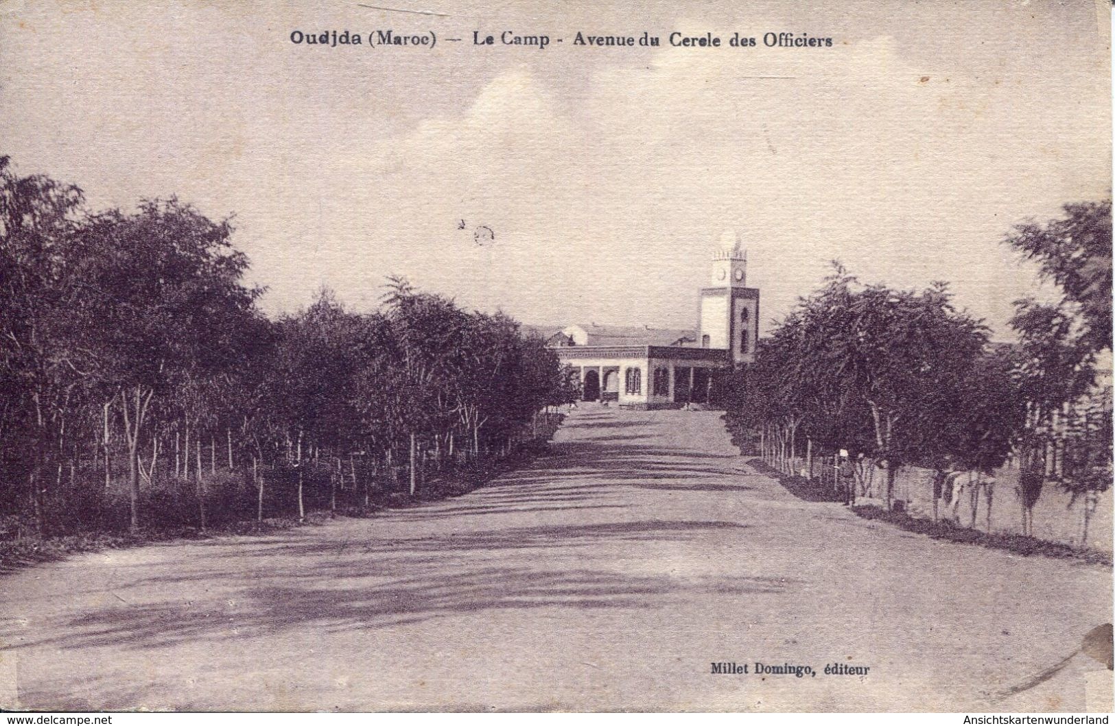 Oudjda - Le Camp. Avenue De Cerele Des Officiers 1922 (002125) - Sonstige & Ohne Zuordnung