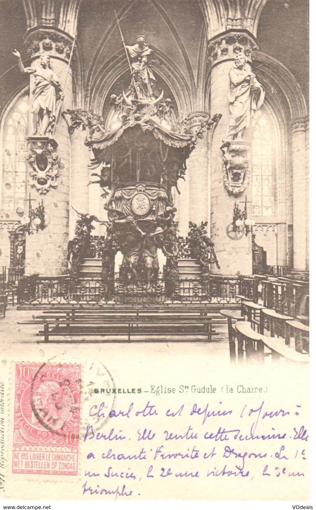 Bruxelles - Eglise Sur Sainte-Gudule - La Chaire - Panoramische Zichten, Meerdere Zichten