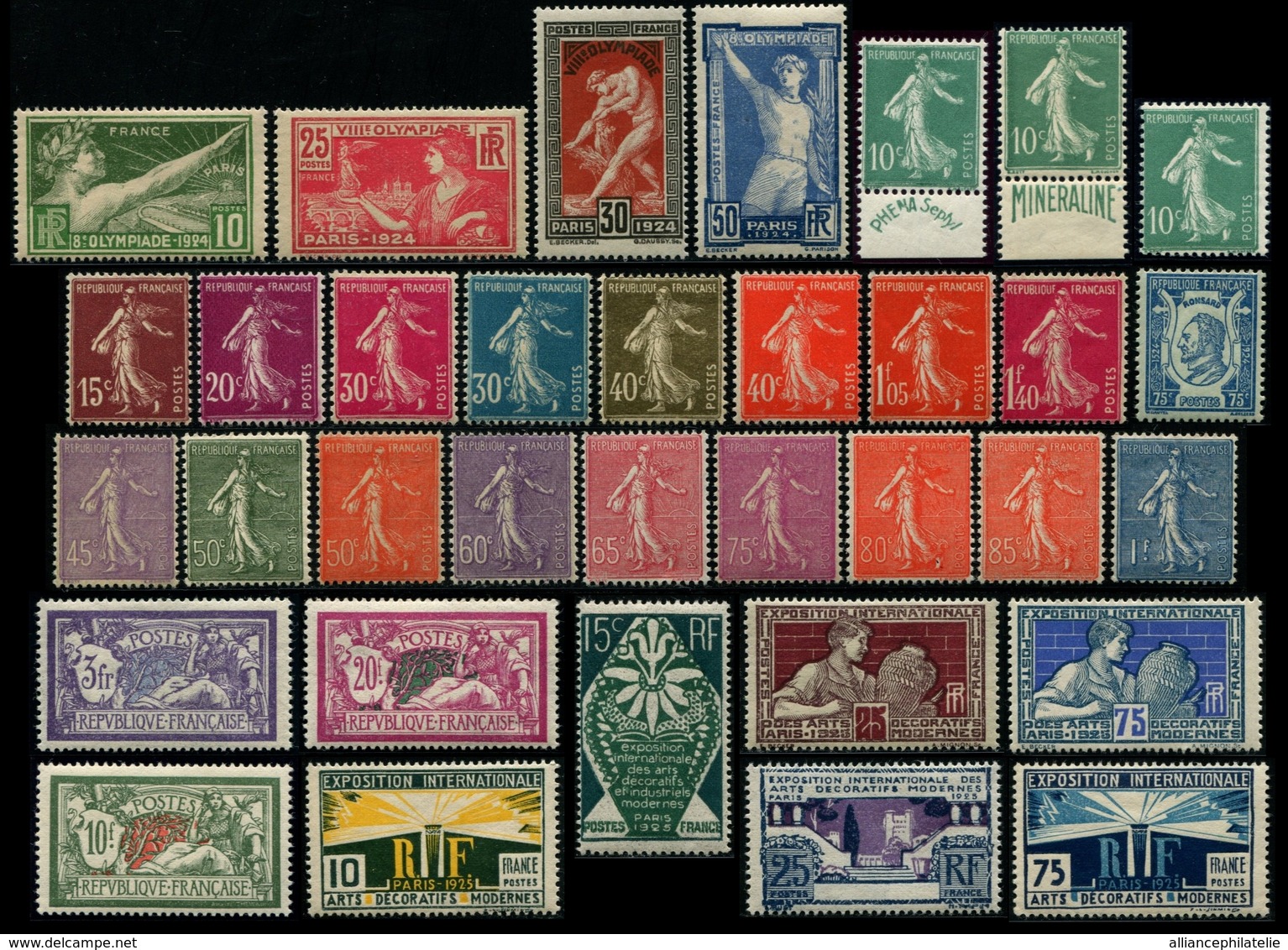 Lot N°7208 France Année Complète 1924 Neuf ** LUXE - ....-1939