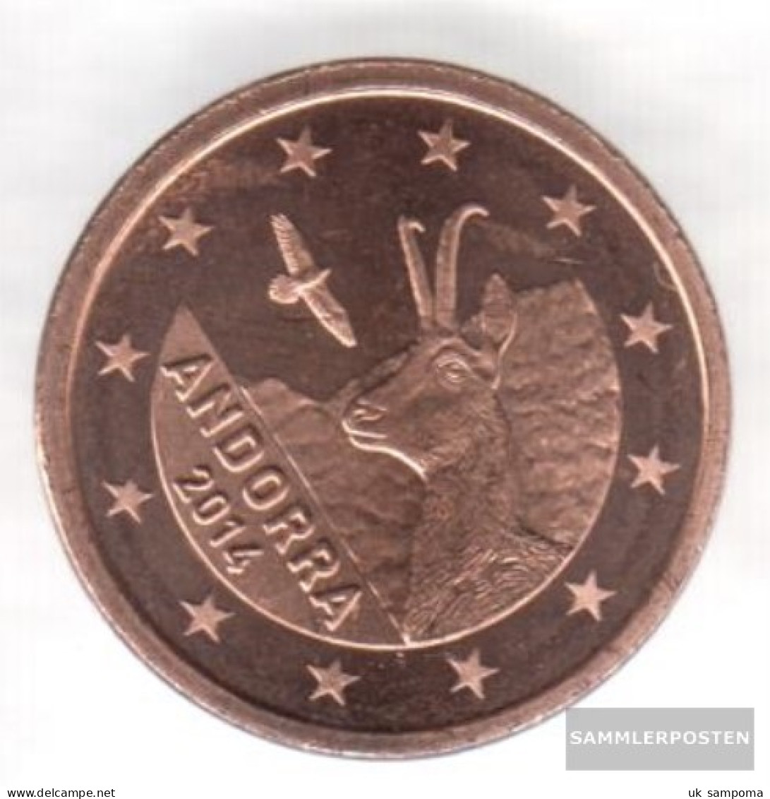 Andorra And 1 2014 Stgl./unzirkuliert Stgl./unzirkuliert 2014 1 Cent Kursmünze - Andorra