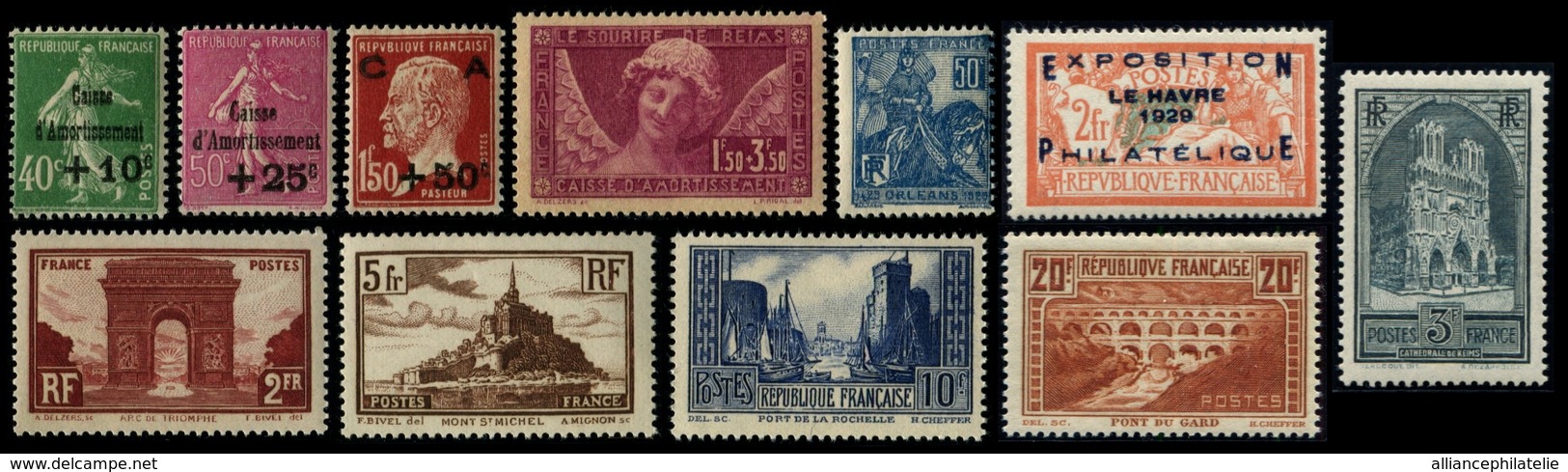 Lot N°7213 France Année Complète 1929 Neuf ** LUXE - ....-1939