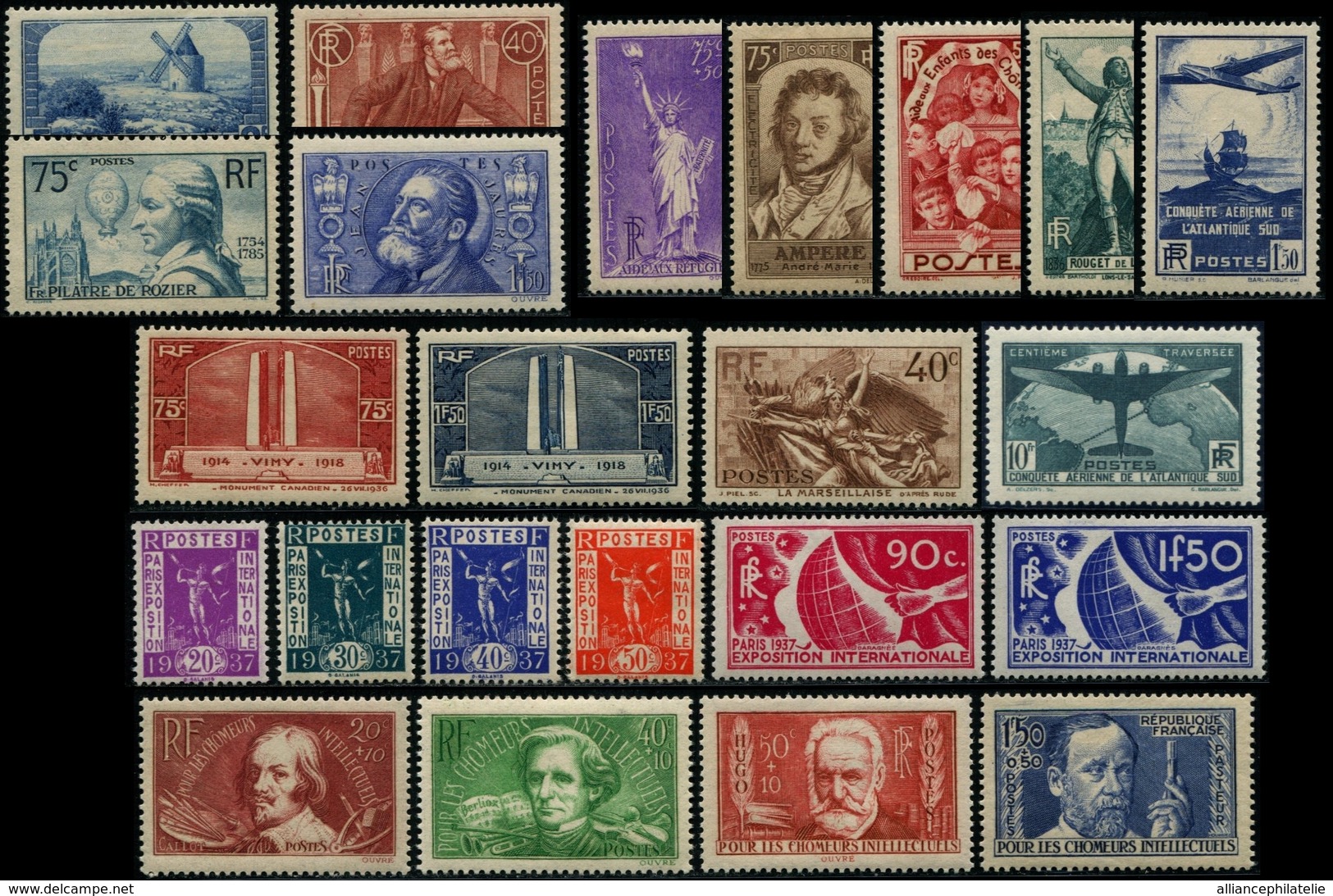 Lot N°7220 France Année Complète 1936 Neuf ** LUXE - ....-1939