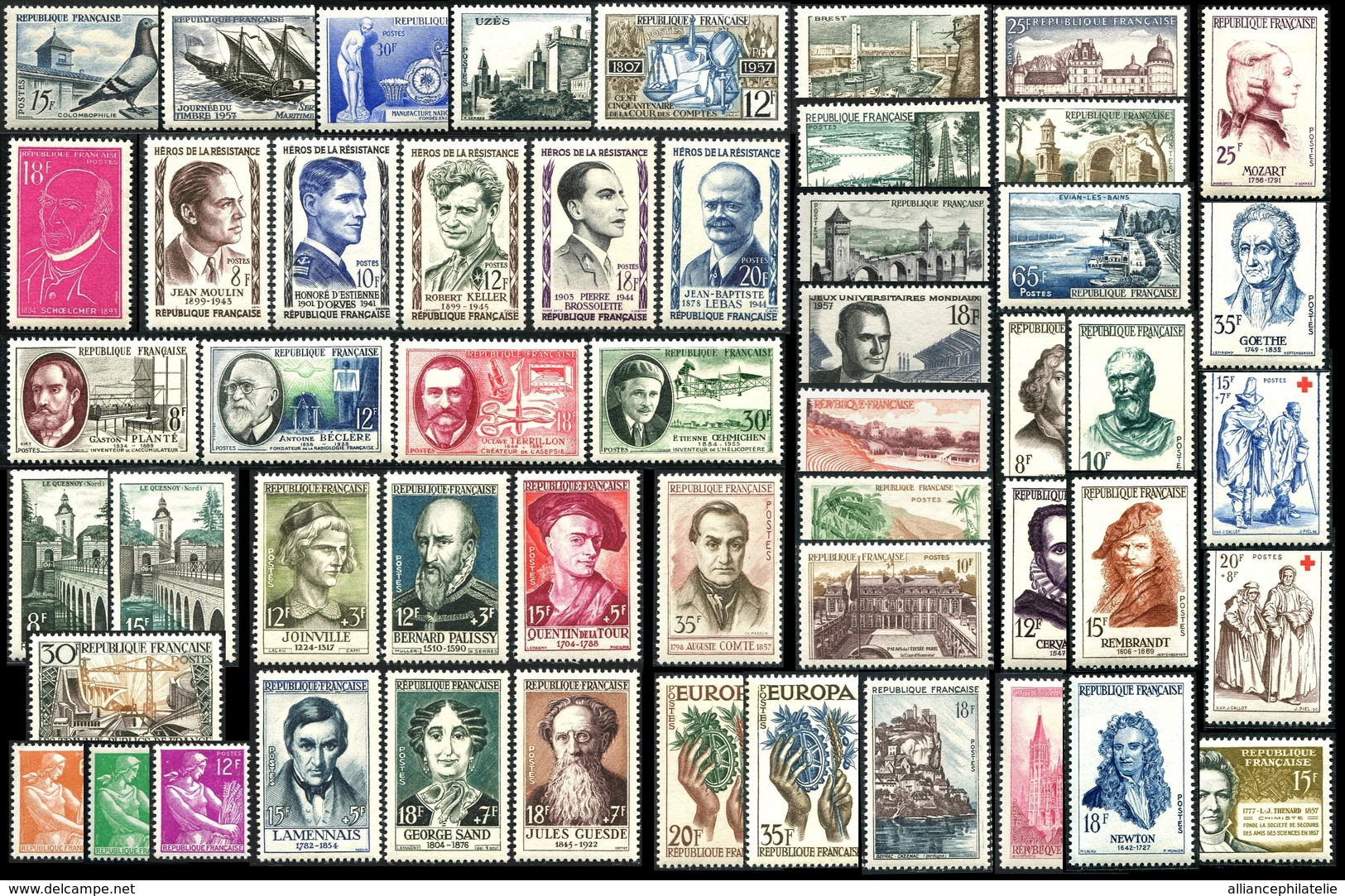 Lot N°7241 France Année Complète 1957 Neuf ** LUXE - 1950-1959