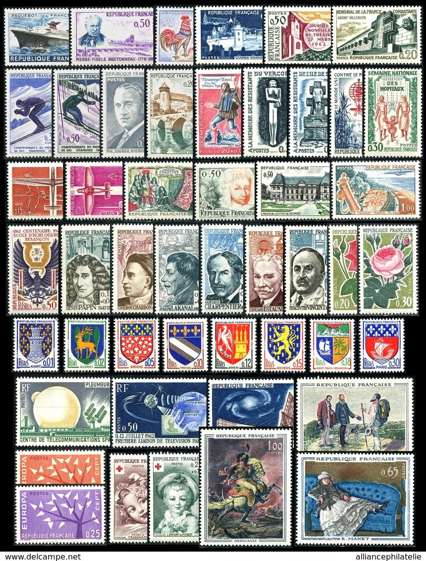 Lot N°7246 France Année Complète 1962 Neuf ** LUXE - 1960-1969