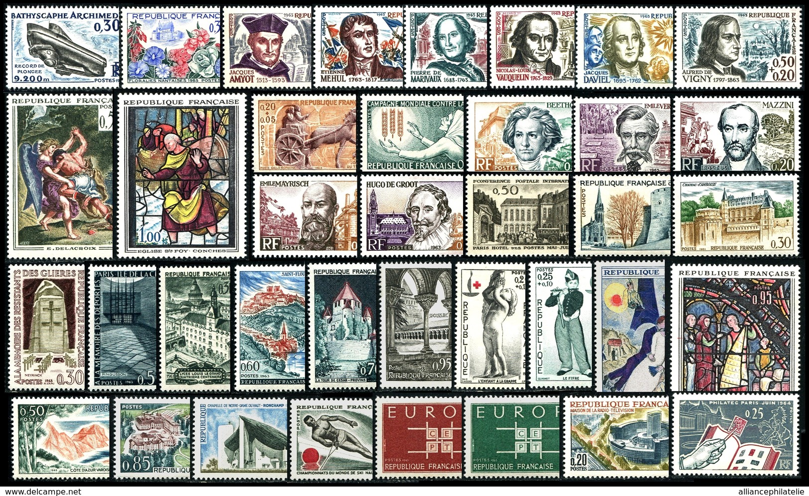 Lot N°7247 France Année Complète 1963 Neuf ** LUXE - 1960-1969