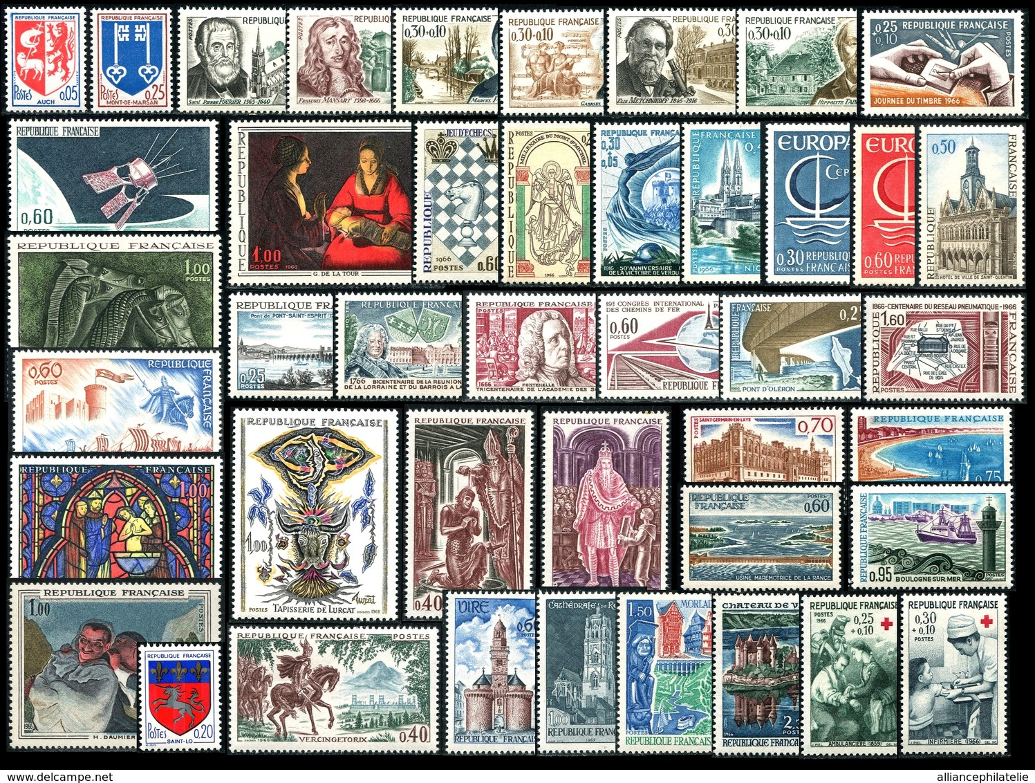Lot N°7250 France Année Complète 1966 Neuf ** LUXE - 1960-1969