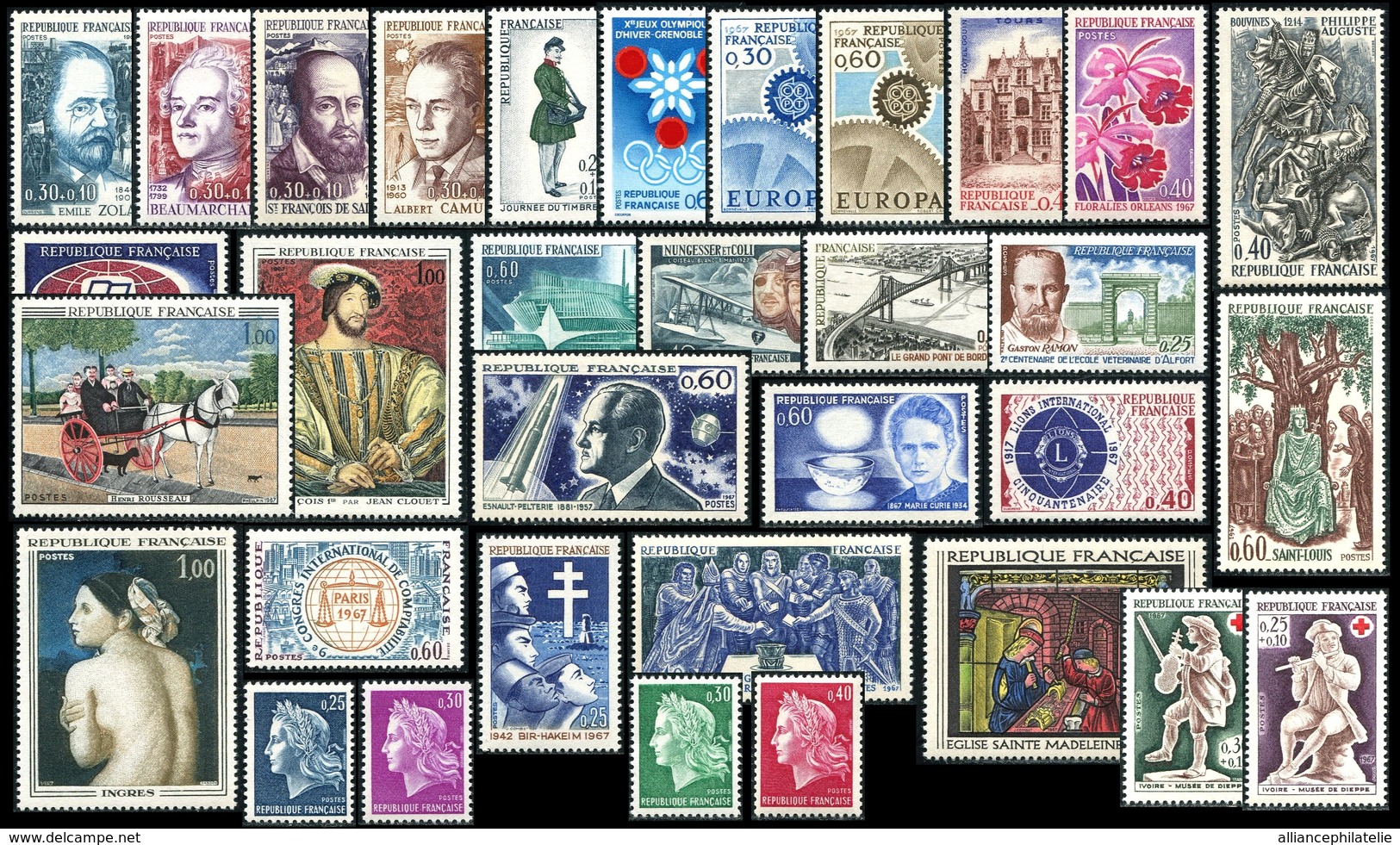 Lot N°7251 France Année Complète 1967 Neuf ** LUXE - 1960-1969