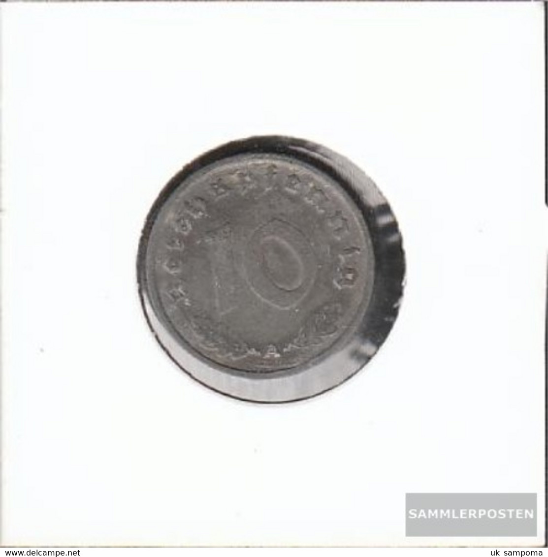 German Empire Jägernr: 371 1944 D Very Fine Zinc Very Fine 1944 10 Reich Pfennig Imperial Eagle - 10 Reichspfennig