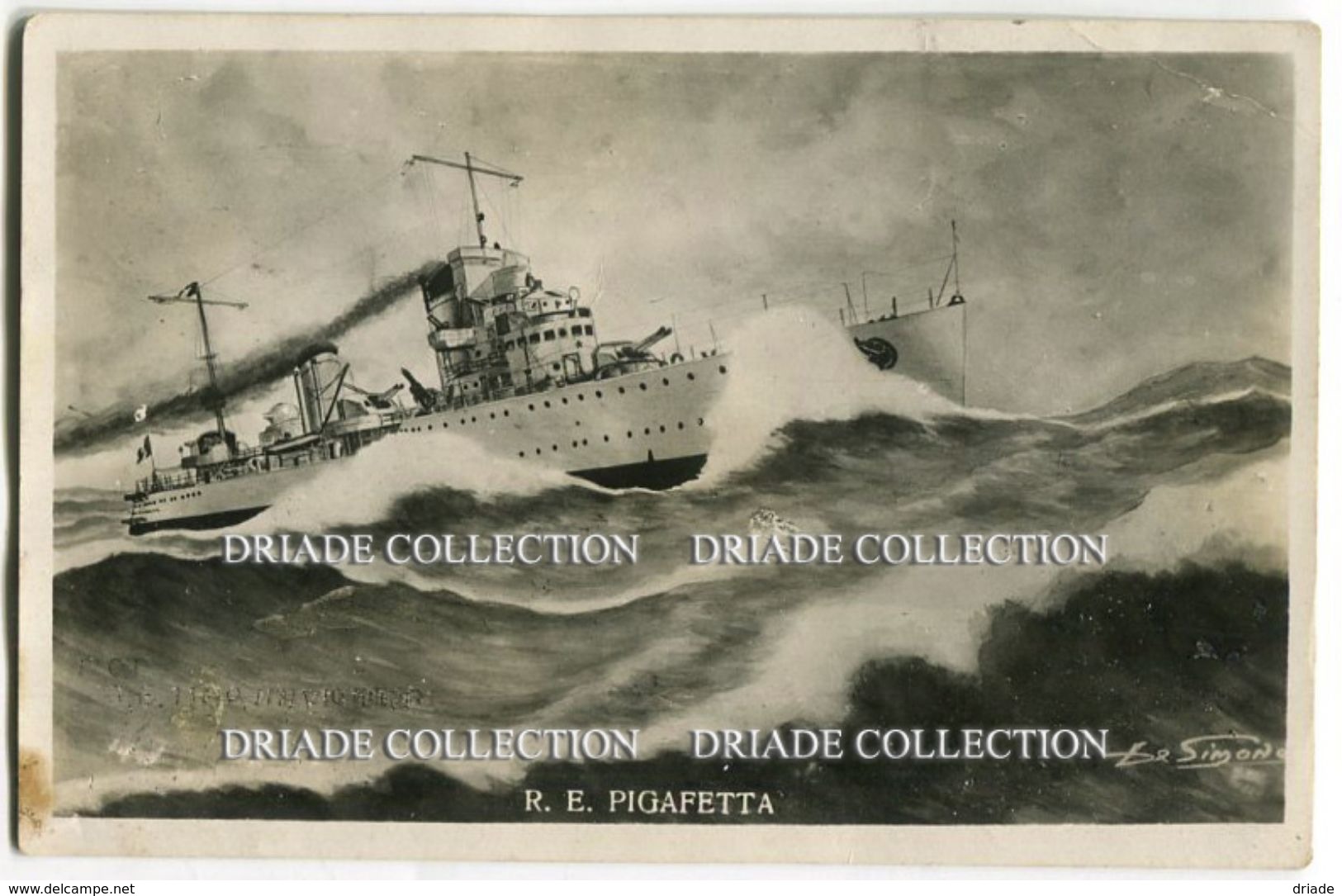 CARTOLINA REGIO ESPLORATORE PIGAFETTA NAVE DA GUERRA - Guerra