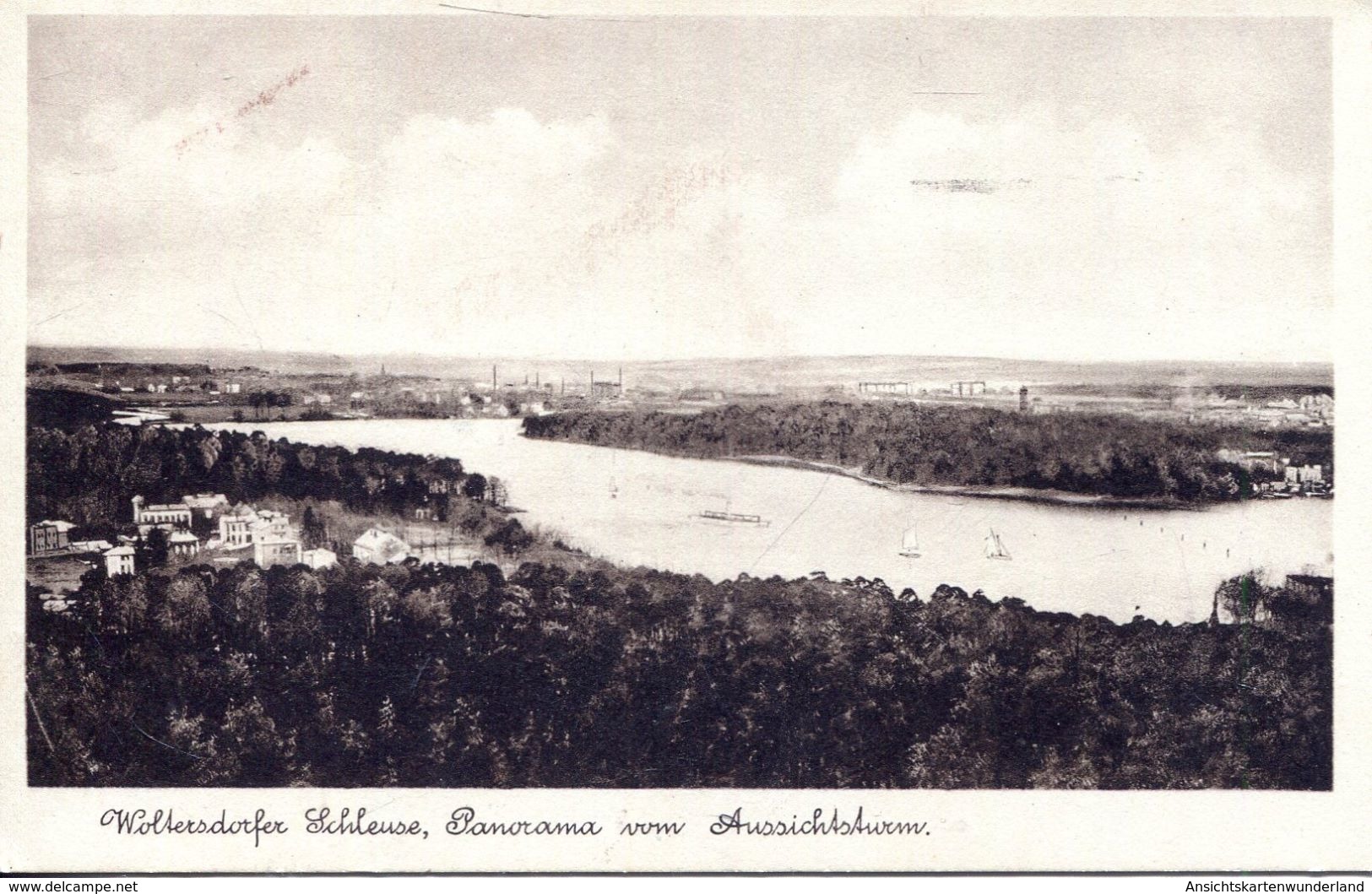 Woltersdorfer Schleuse - Panorama Vom Aussichtsturm (002141) - Woltersdorf