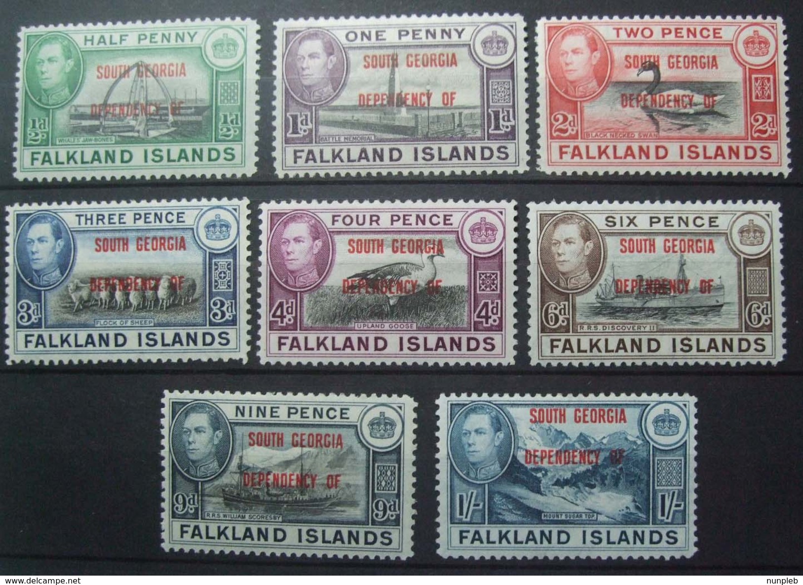 FALKLAND ISLANDS - Dependency Of South Georgia George VI Set Mounted Mint - Falkland Islands