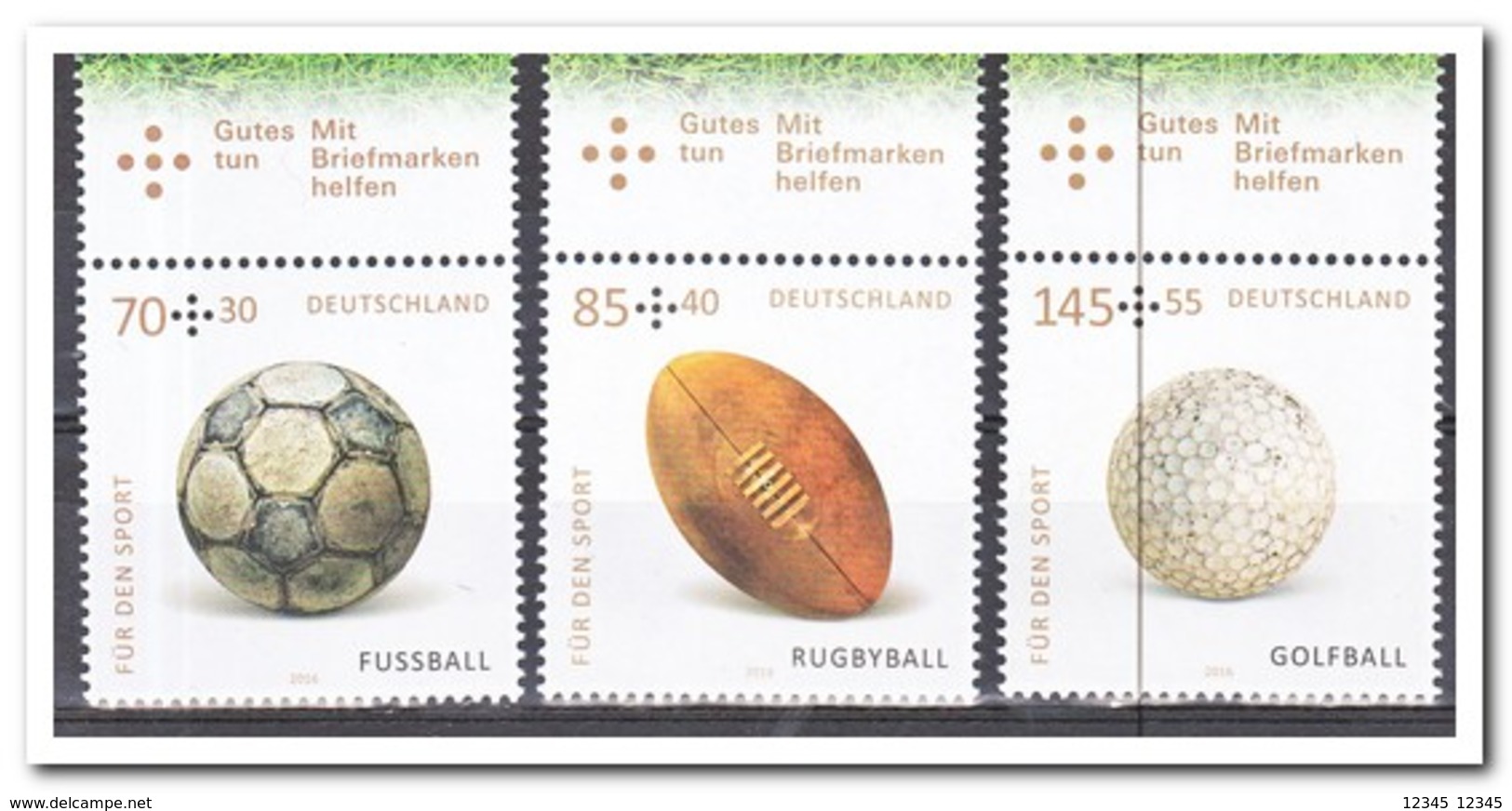 Duitsland 2016, Postfris MNH, MI 3235-37, SPORT - Ungebraucht