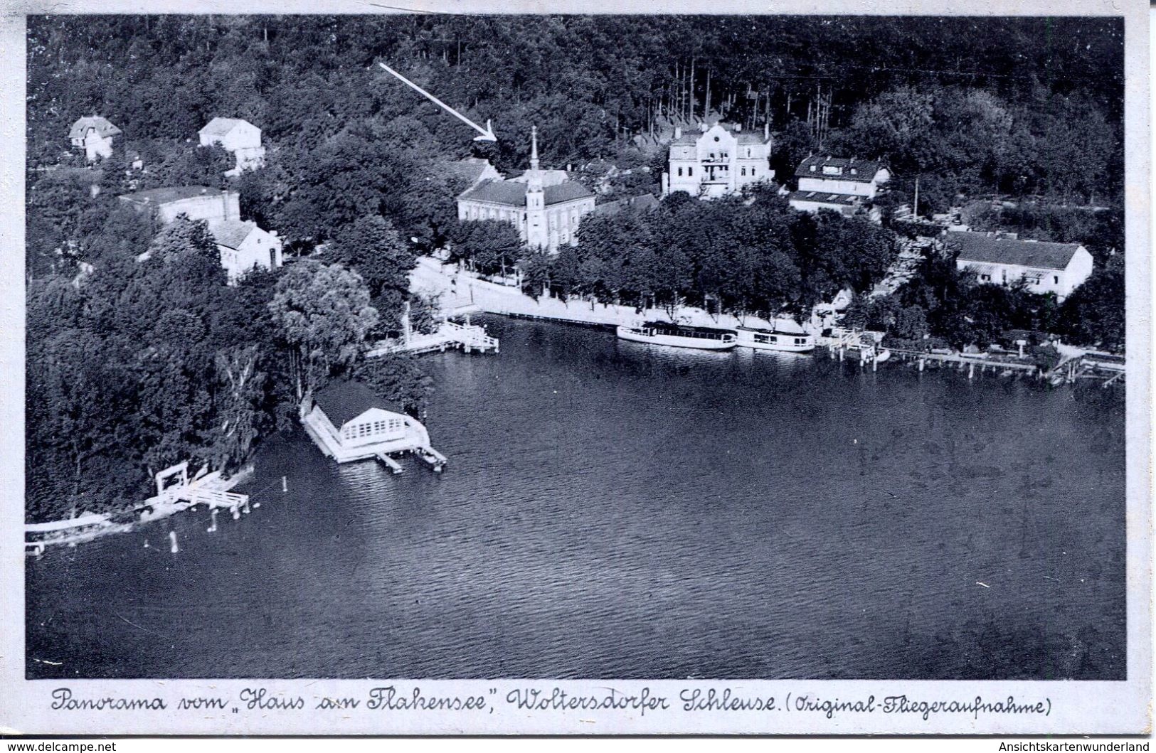 Woltersdorfer Schleuse - Panorama Vom "Haus Am Flakensee" (002146) - Woltersdorf