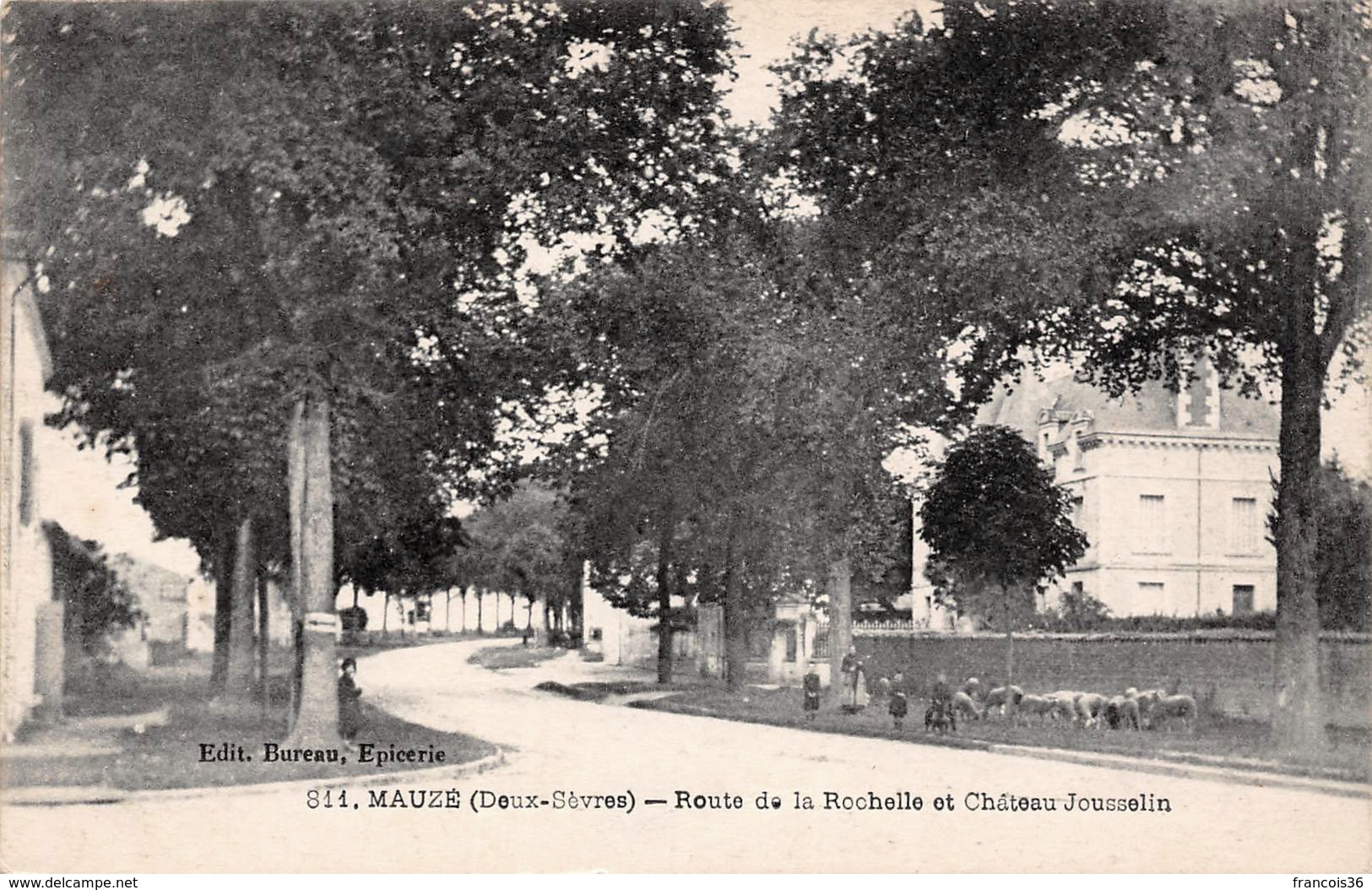 (79) Mauzé - Route De La Rochelle Et Château Jousselin - Mauze Sur Le Mignon