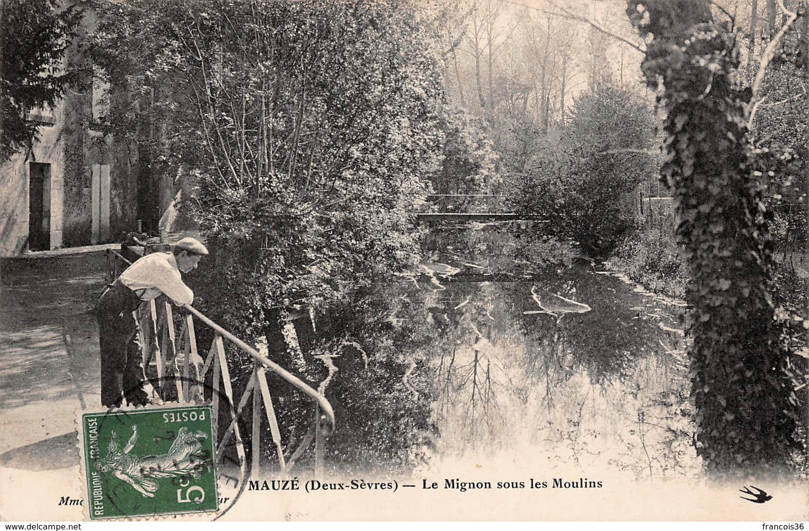 (79) Mauzé - Le Mignon Sous Les Moulins 1919 - Mauze Sur Le Mignon