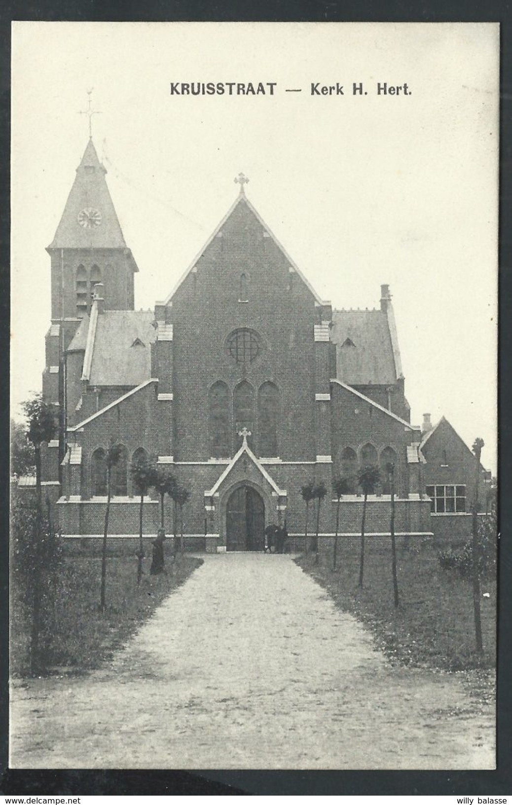 +++ CPA - KRUISSTRAAT - Kerk H. Hert   // - Autres & Non Classés