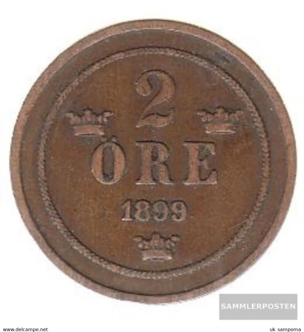 Sweden Km-number. : 746 1902 Very Fine Bronze Very Fine 1902 2 Öre Gekröntes Monogram - Schweden