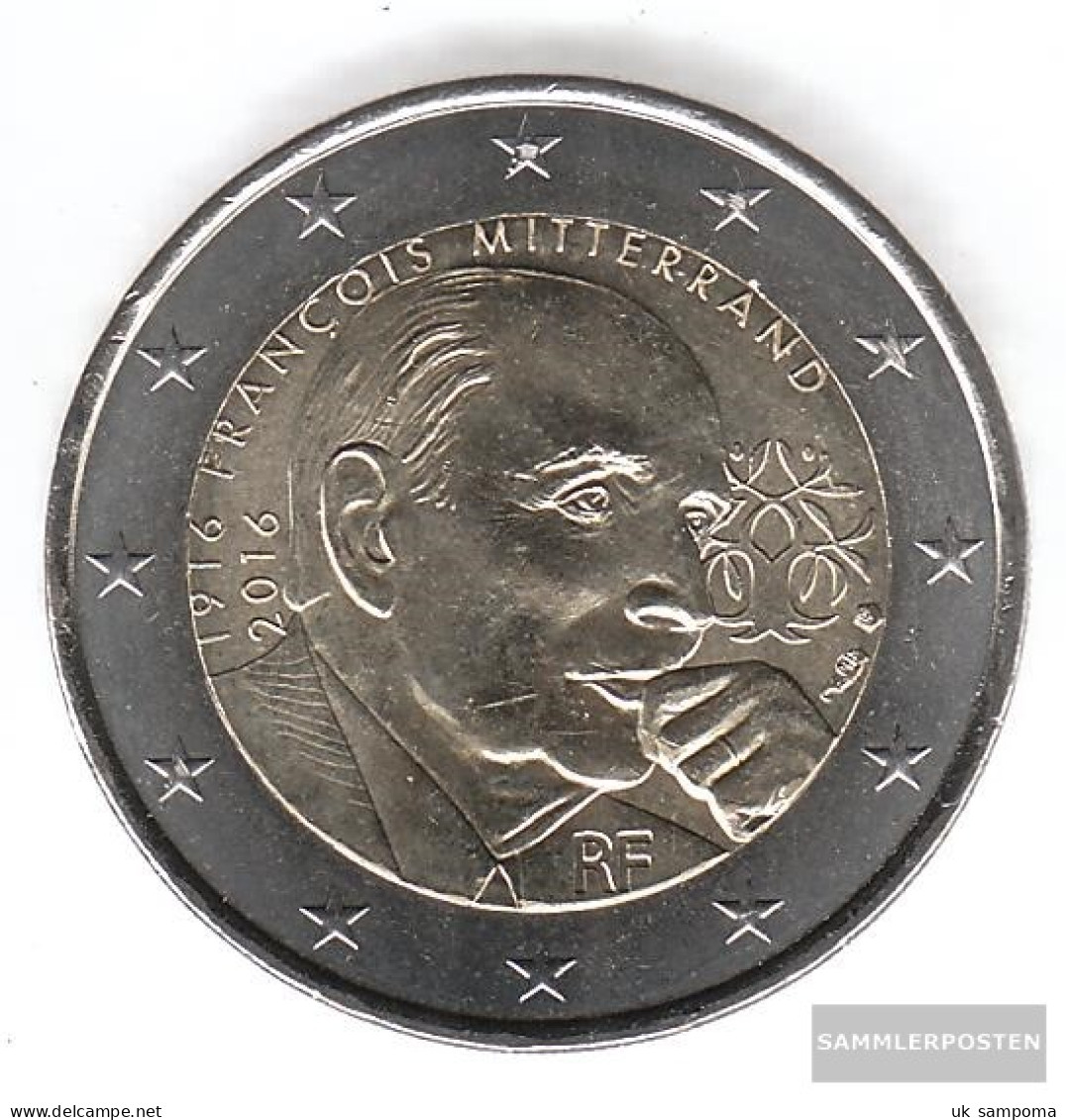 France 2016 Stgl./unzirkuliert Reprint: 10 Million. Stgl./unzirkuliert 2016 2 Euro François Mitterrand - France