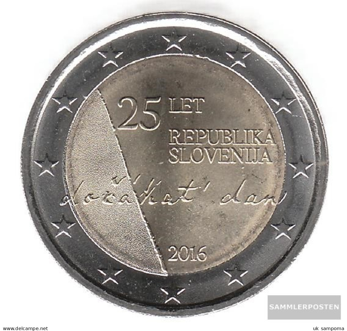 Slovenia 2016 Stgl./unzirkuliert Reprint: 1 Million. Stgl./unzirkuliert 2016 2 Euro 25 Years Independence - Slovénie