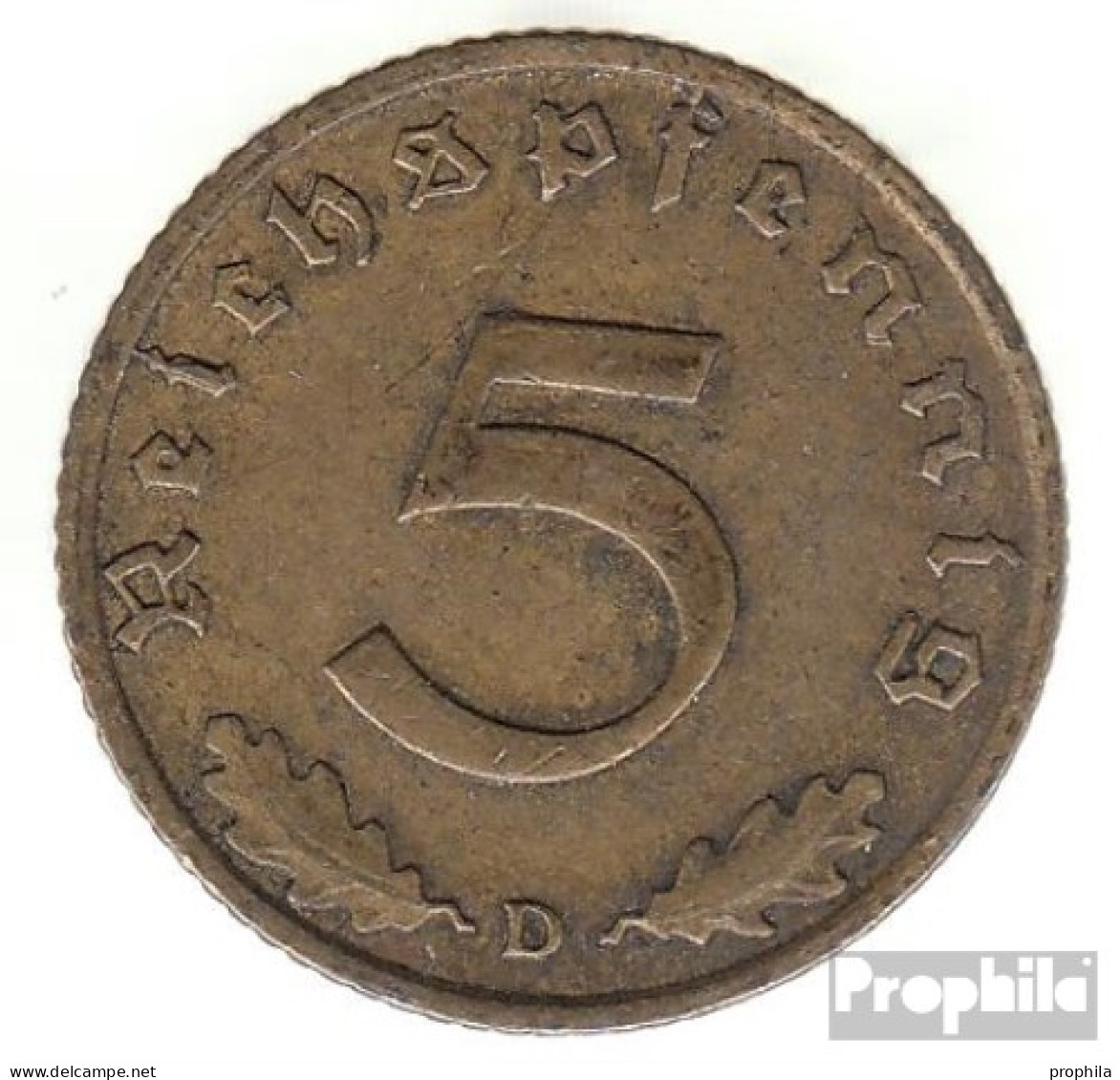 Deutsches Reich Jägernr: 363 1938 E Sehr Schön Aluminium-Bronze Sehr Schön 1938 5 Reichspfennig Reichsadler - 5 Reichspfennig