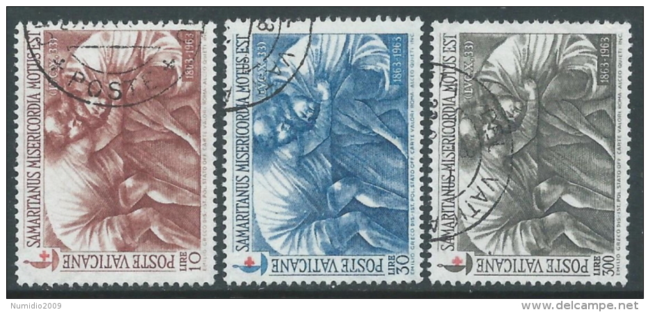 1964 VATICANO USATO CROCE ROSSA - X16-9 - Oblitérés