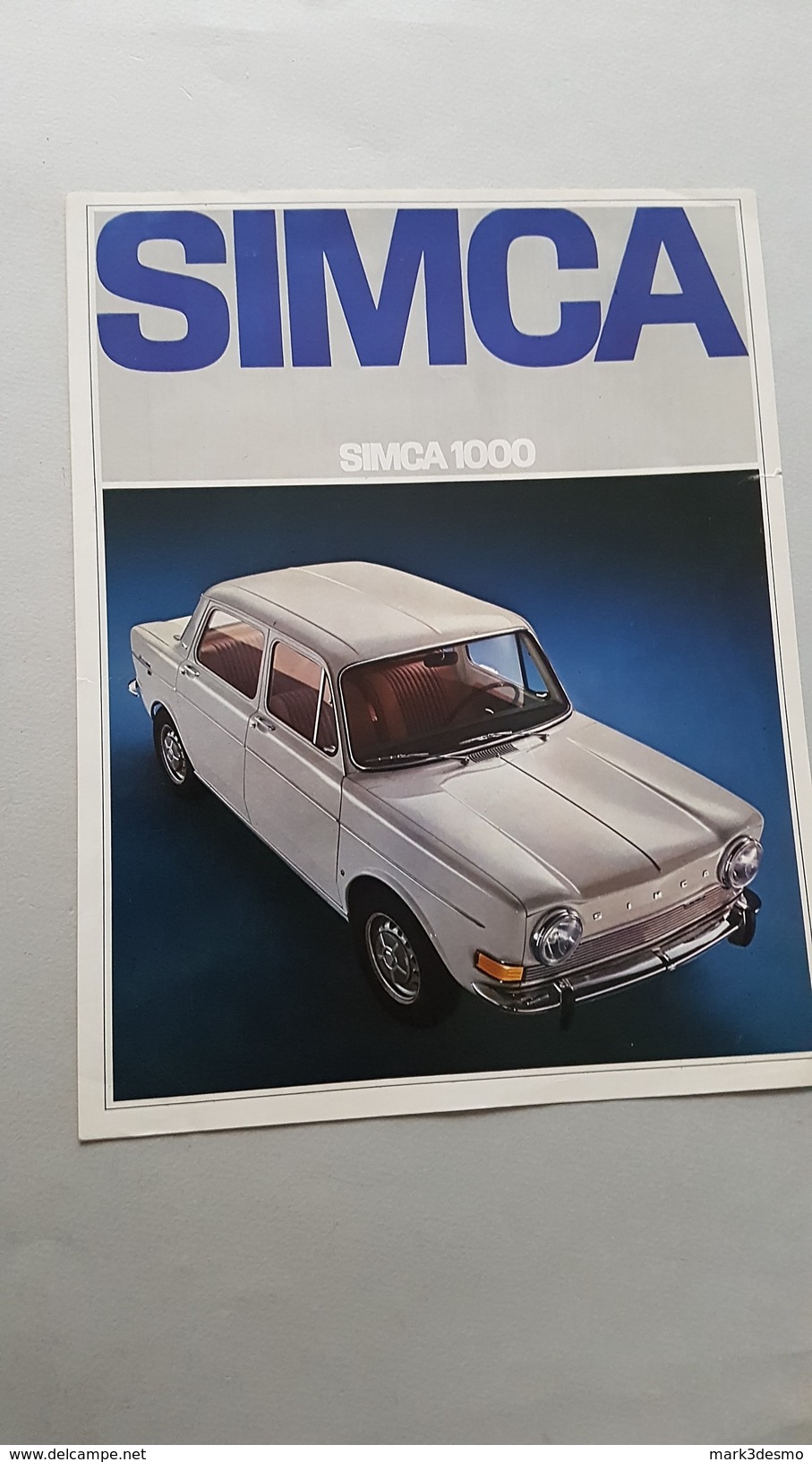 Simca 1000 1968 Depliant Originale Auto - Genuine Car Brochure - Automobili