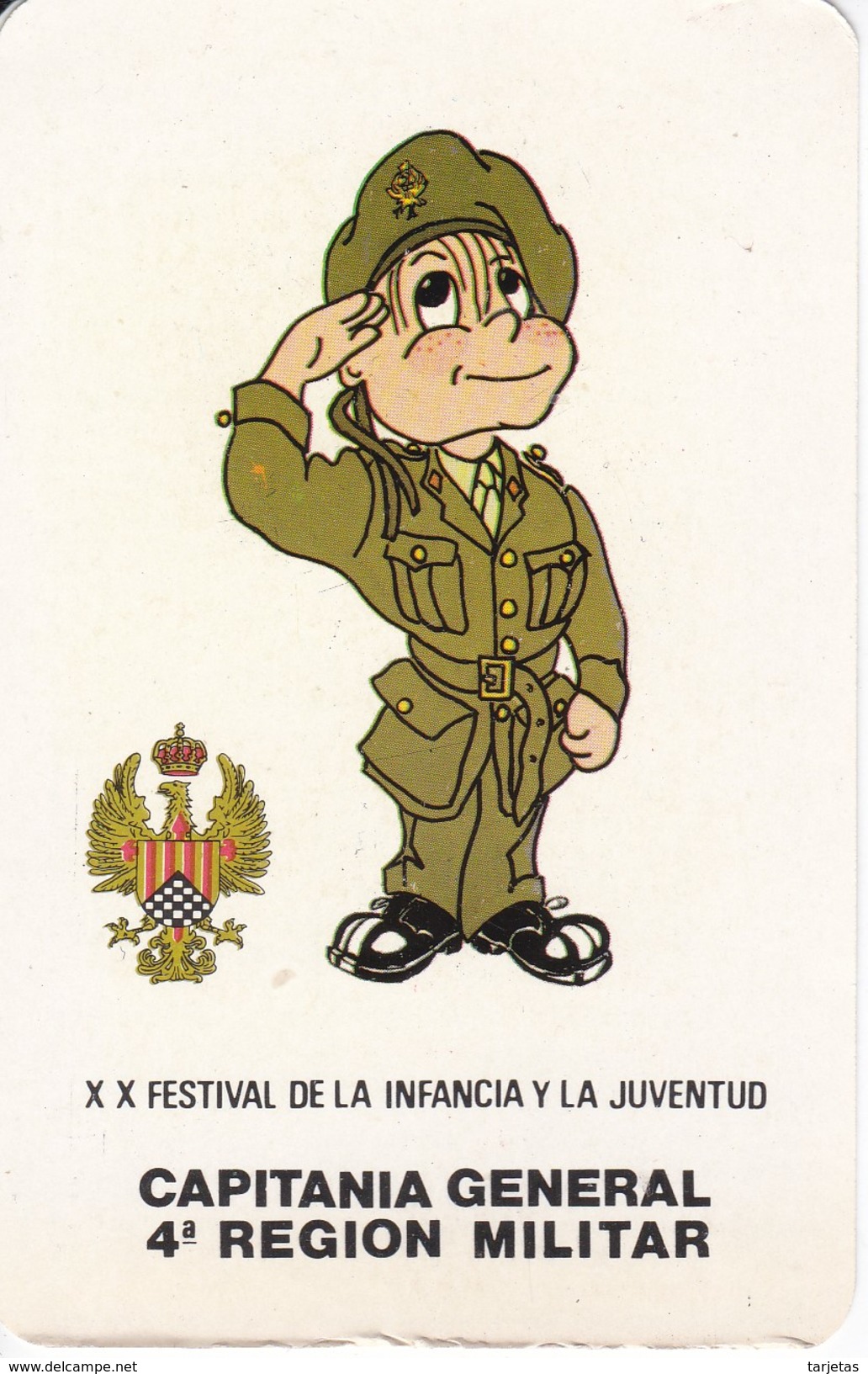 CALENDARIO DEL AÑO 1983 DE CAPITANIA GENERAL 4ª REGION MILITAR (CALENDRIER-CALENDAR) EJERCITO - Tamaño Pequeño : 1981-90