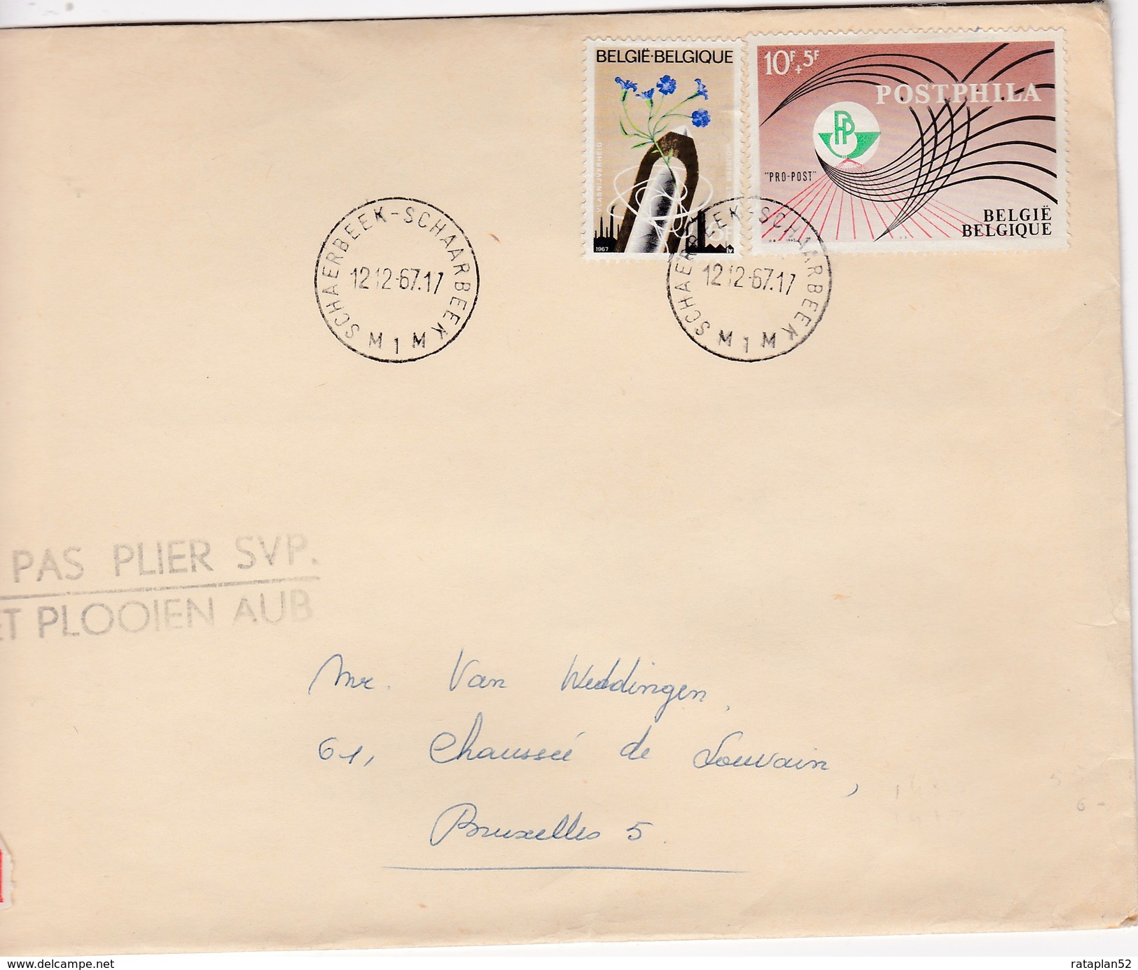 Nr 1435 Op Brief - Enveloppes-lettres