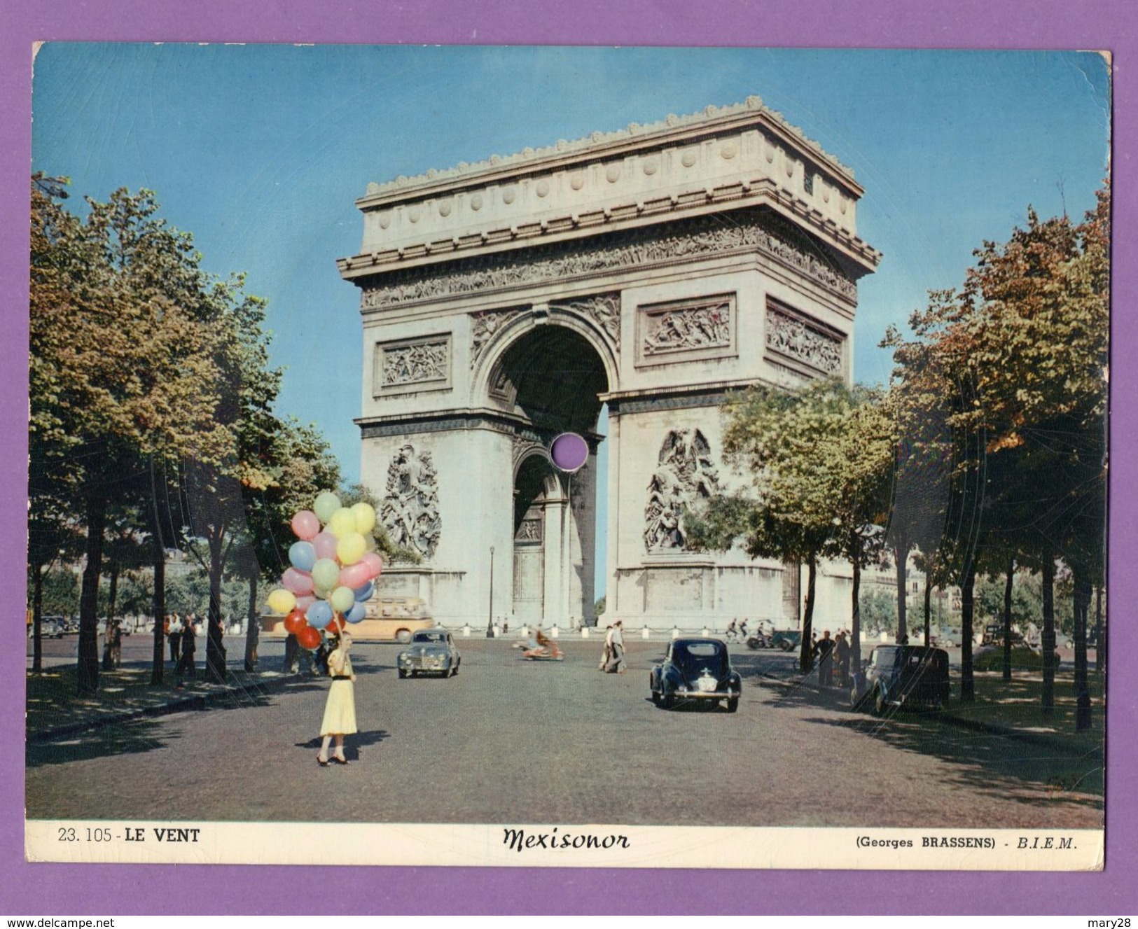 Carte Postale Musicale Mexisonor Paris La Tour Eiffel - L Arc De Triomphe Et Le Sacre Coeur Le Lot De 3 Cartes - Objets Dérivés