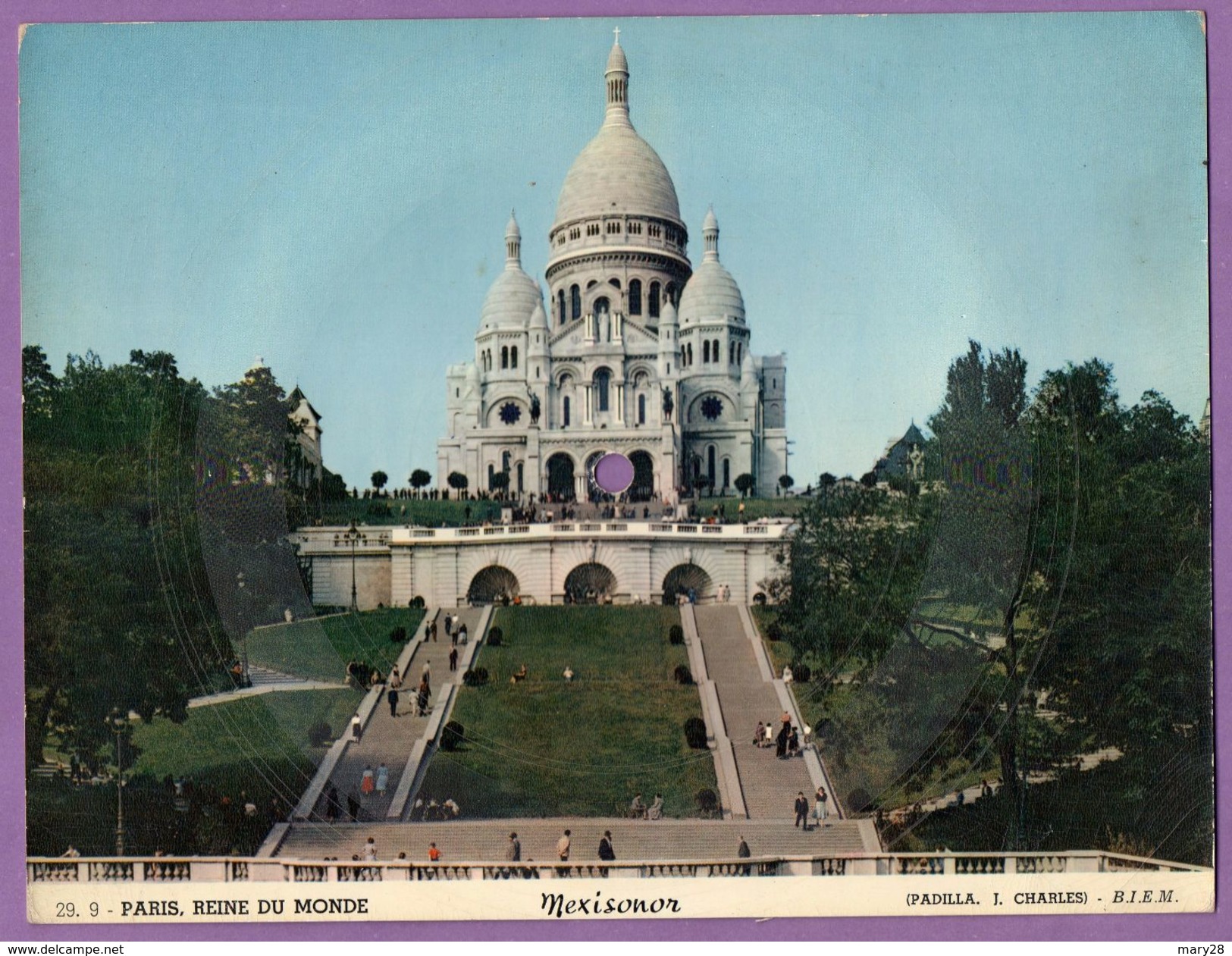 Carte Postale Musicale Mexisonor Paris La Tour Eiffel - L Arc De Triomphe Et Le Sacre Coeur Le Lot De 3 Cartes - Objets Dérivés