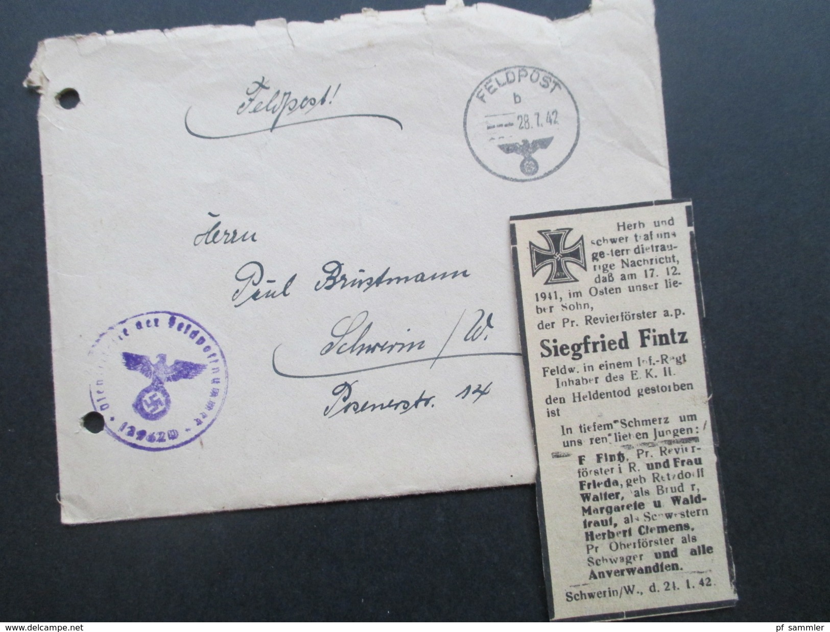 Feldpost 2. WK 64 Belege / Karten usw. Tarnstempel / Holland Luftgau Amsterdam / Ukraine usw. Viele mit Inhalt!