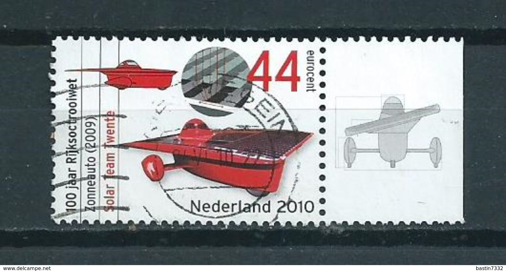 2009 Netherlands Solarauto+tab Used/gebruikt/oblitere - Gebruikt