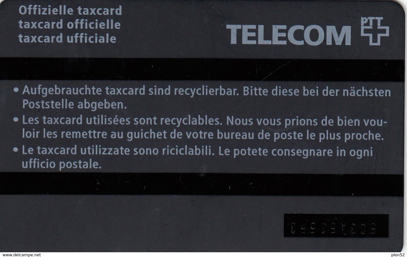 11200-TAXCARD - SVIZZERA-USATA - Suisse