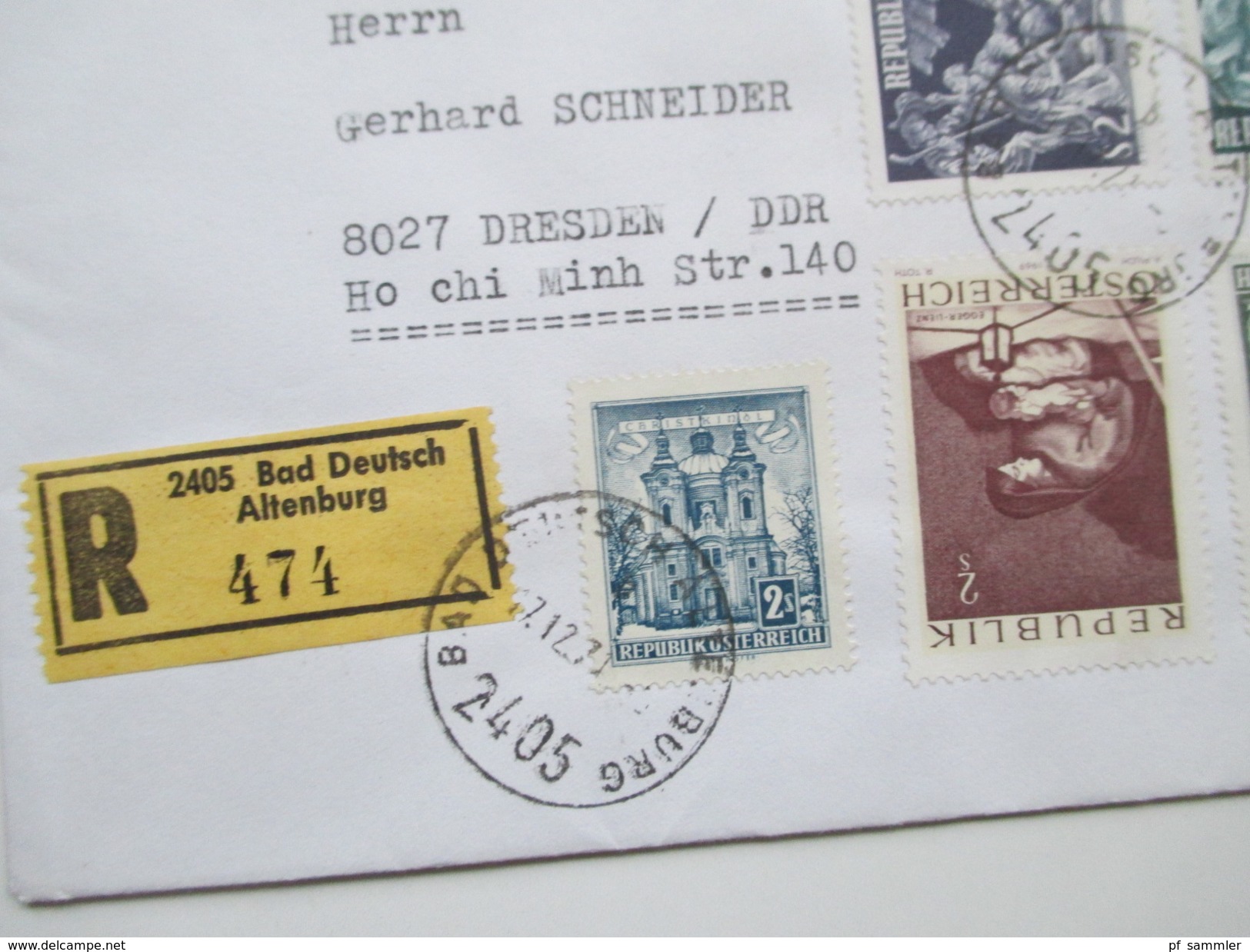 Österreich 1954 - 70er Jahre 53 FDC / R-Briefe in die DDR gelaufen! Satzbriefe / Sondertarif Tirol / Christkindl usw.