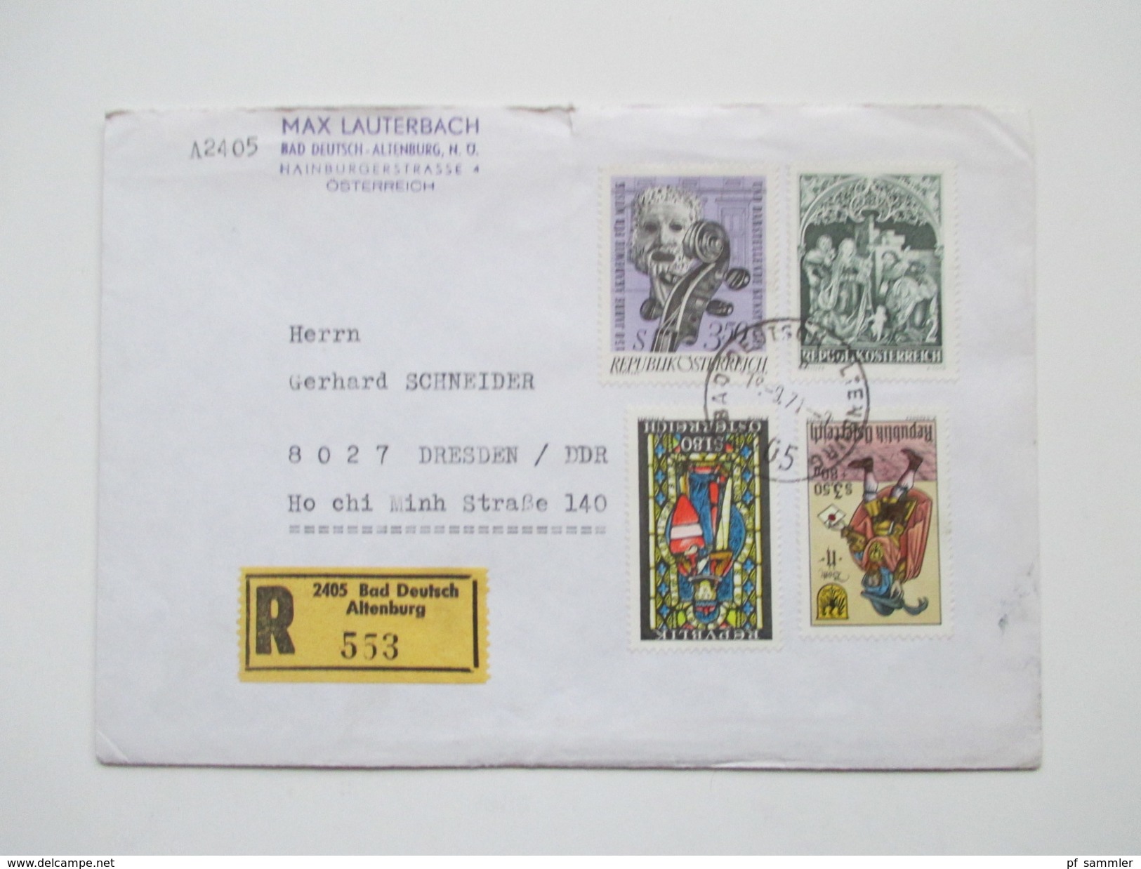 Österreich 1954 - 70er Jahre 53 FDC / R-Briefe in die DDR gelaufen! Satzbriefe / Sondertarif Tirol / Christkindl usw.