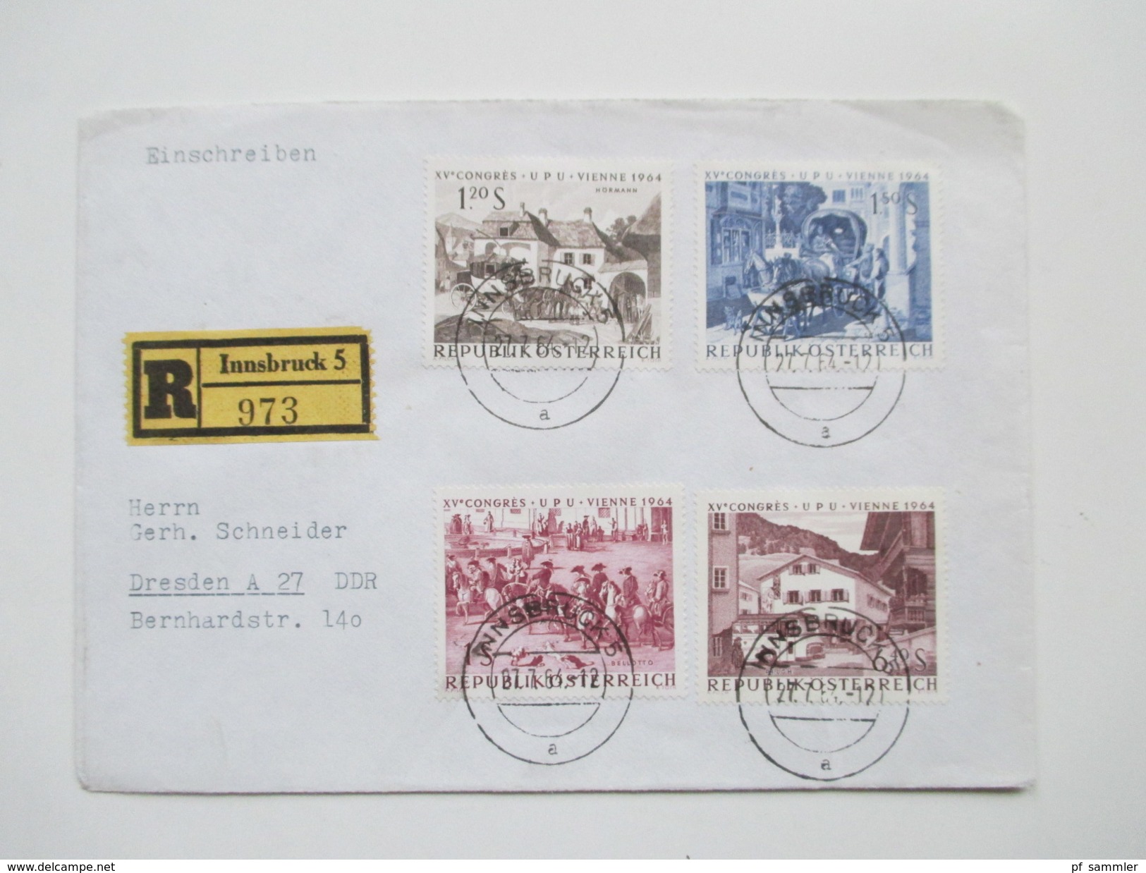 Österreich 1954 - 70er Jahre 53 FDC / R-Briefe in die DDR gelaufen! Satzbriefe / Sondertarif Tirol / Christkindl usw.