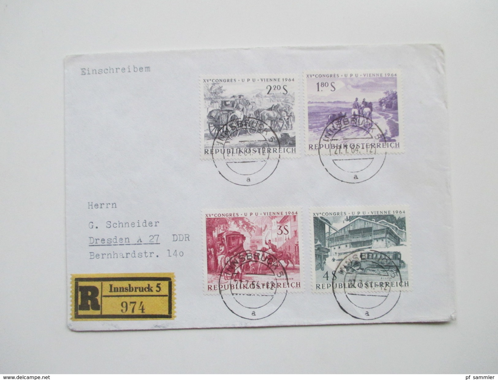 Österreich 1954 - 70er Jahre 53 FDC / R-Briefe in die DDR gelaufen! Satzbriefe / Sondertarif Tirol / Christkindl usw.