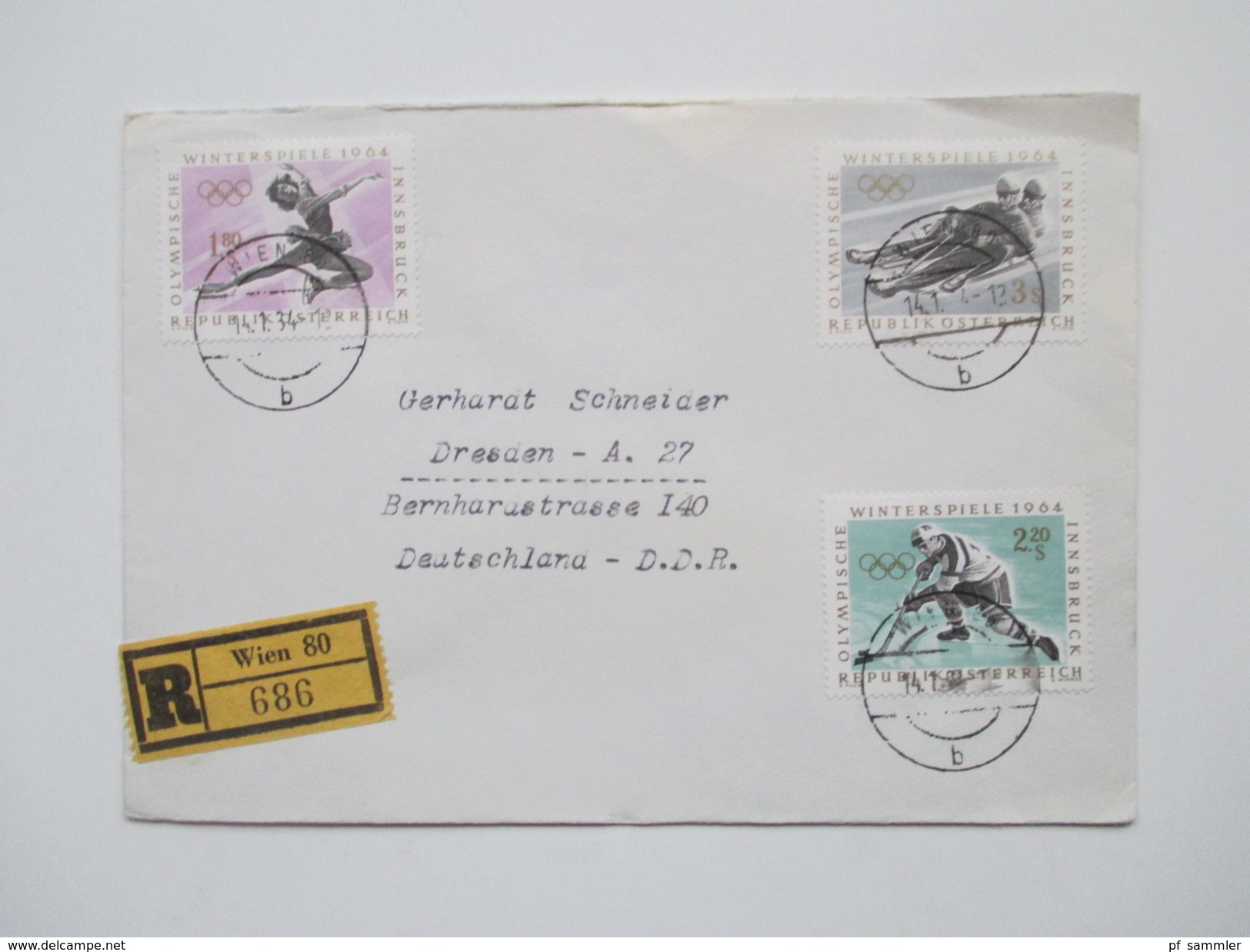 Österreich 1954 - 70er Jahre 53 FDC / R-Briefe in die DDR gelaufen! Satzbriefe / Sondertarif Tirol / Christkindl usw.