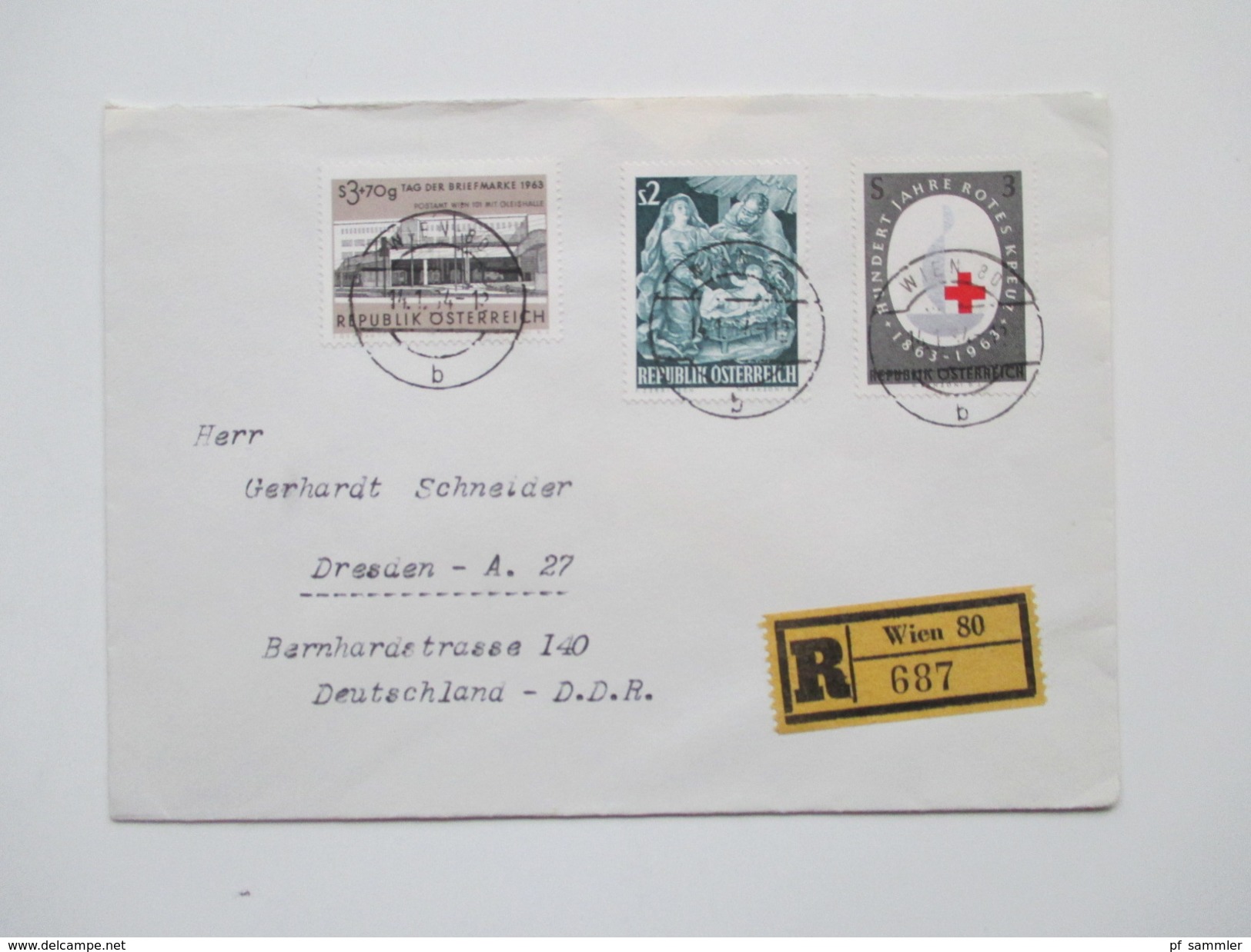 Österreich 1954 - 70er Jahre 53 FDC / R-Briefe in die DDR gelaufen! Satzbriefe / Sondertarif Tirol / Christkindl usw.