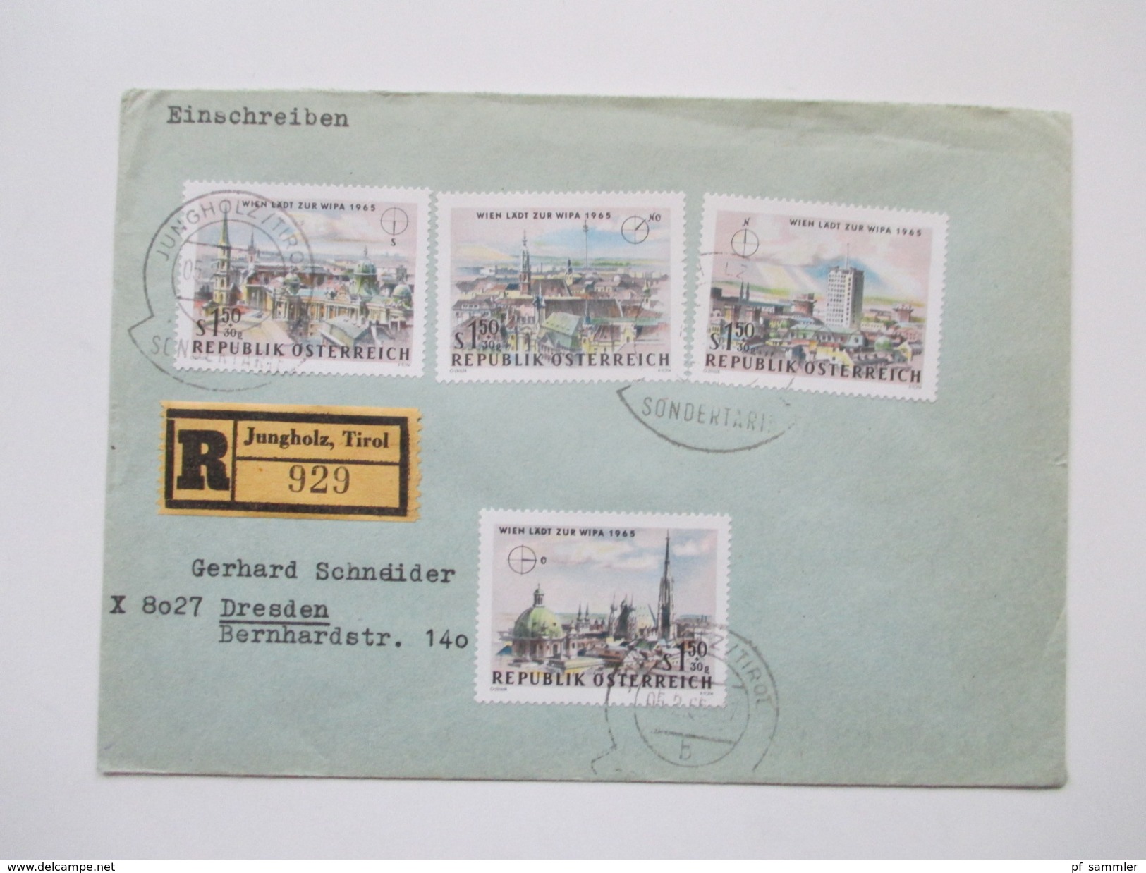 Österreich 1954 - 70er Jahre 53 FDC / R-Briefe in die DDR gelaufen! Satzbriefe / Sondertarif Tirol / Christkindl usw.