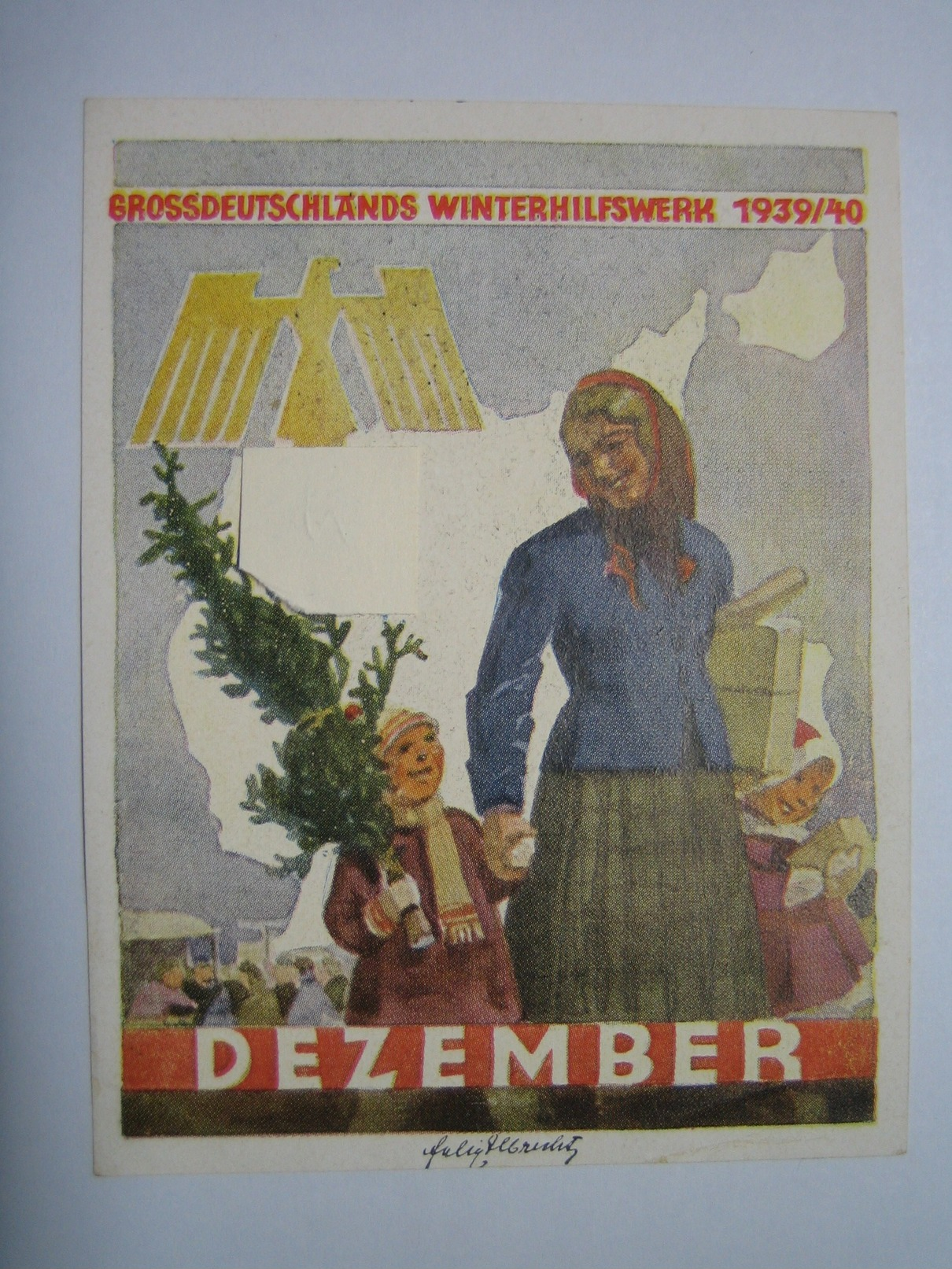Winterhilfswerk (WHW)  Türplakette Dezember 1939,  Tieste 639.1 - Documents
