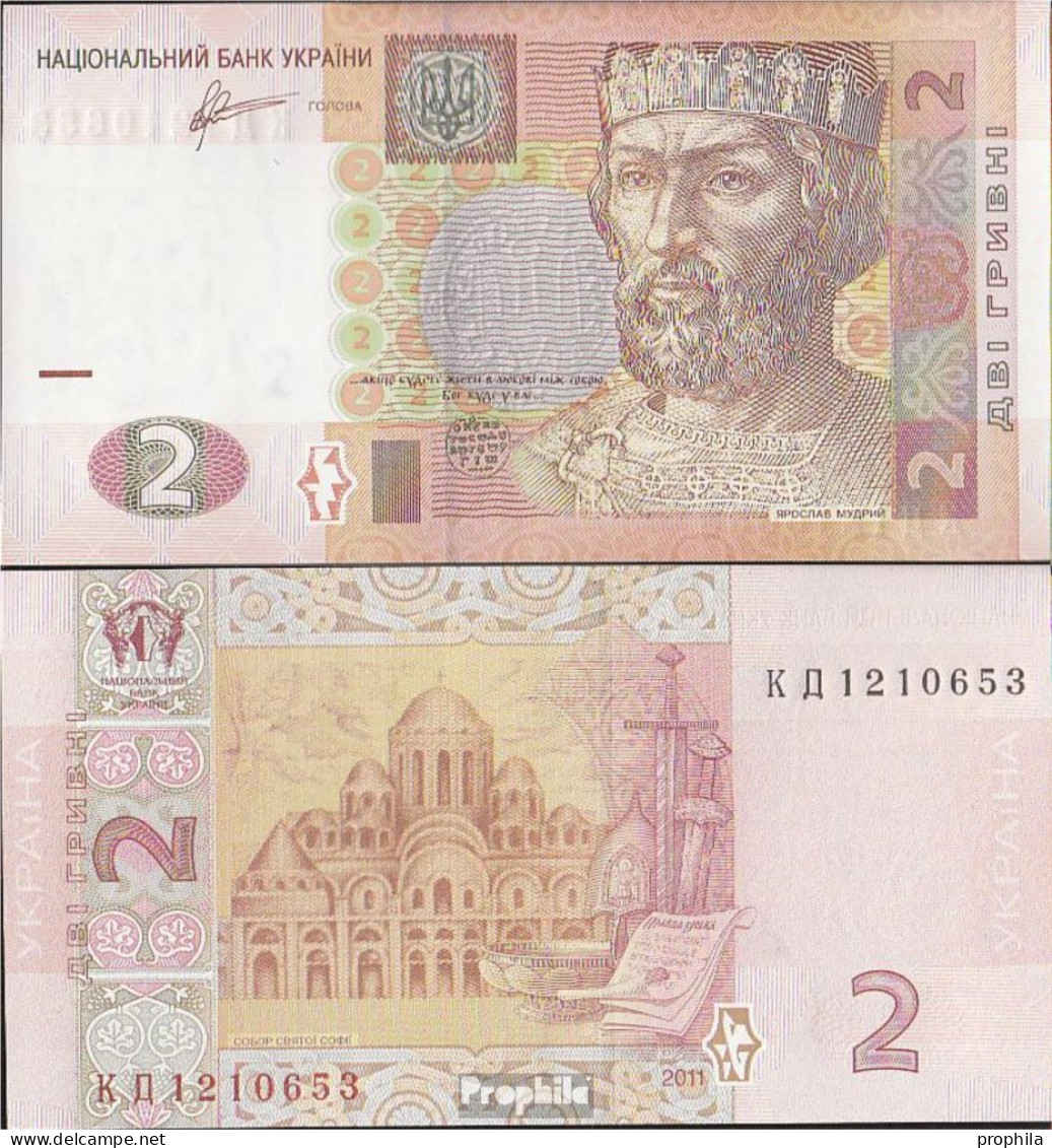 Ukraine Pick-Nr: 117c Bankfrisch 2011 2 Hryven - Ukraine