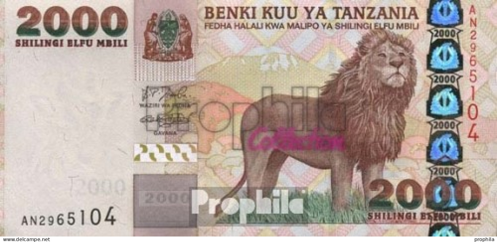 Tansania Pick-Nr: 37a Bankfrisch 2003 2.000 Shilingi - Tanzanie